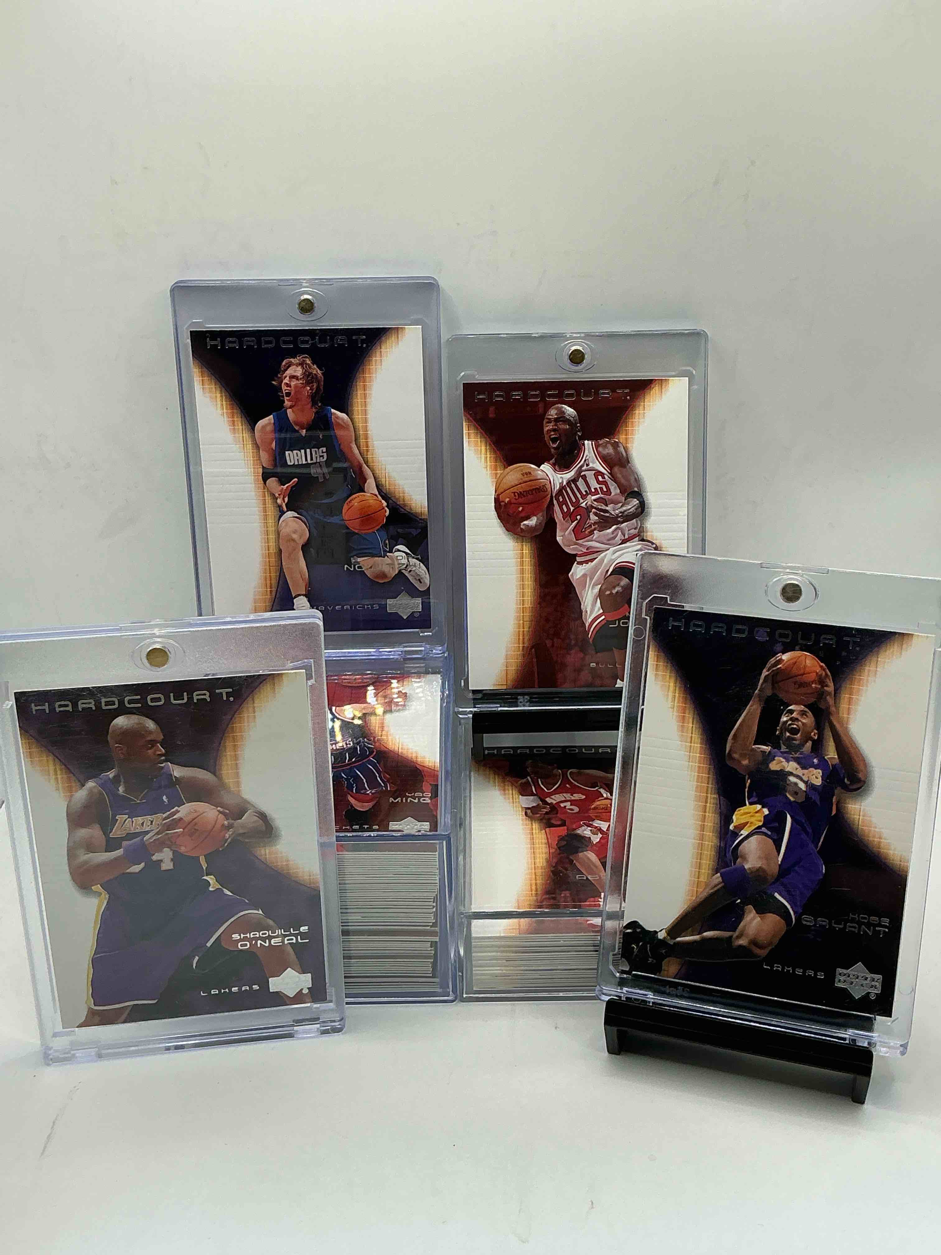 kobe, dirk & more! basketball insanity! 90 card complete, wow! 2003 upper deck hardcourt collection! includes some absolute legends! shaq, bryant, nowitzki, duncan & more! some of the legends of the game! 90 cards, all legends & heroes! kobe, shaq, dirk & more… all in one place! basketball insanity! get it before it’s gone!