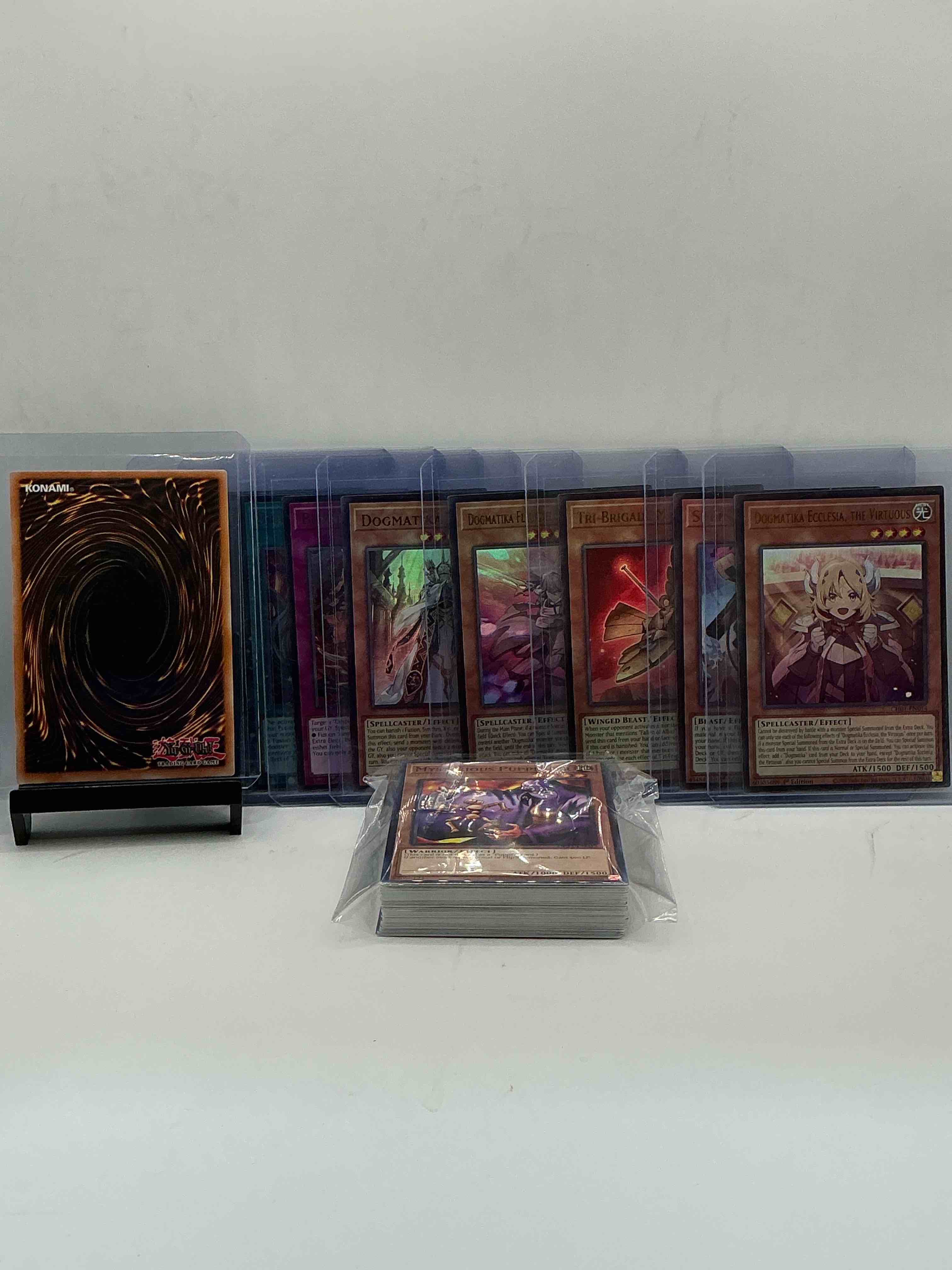 Condition photo showing New/Like New for yu-gi-oh!! this 50 card lot includes 10 holographic cards along with 40 others! an excellent way to start or build to your collection! join the yu-gi-oh craze!