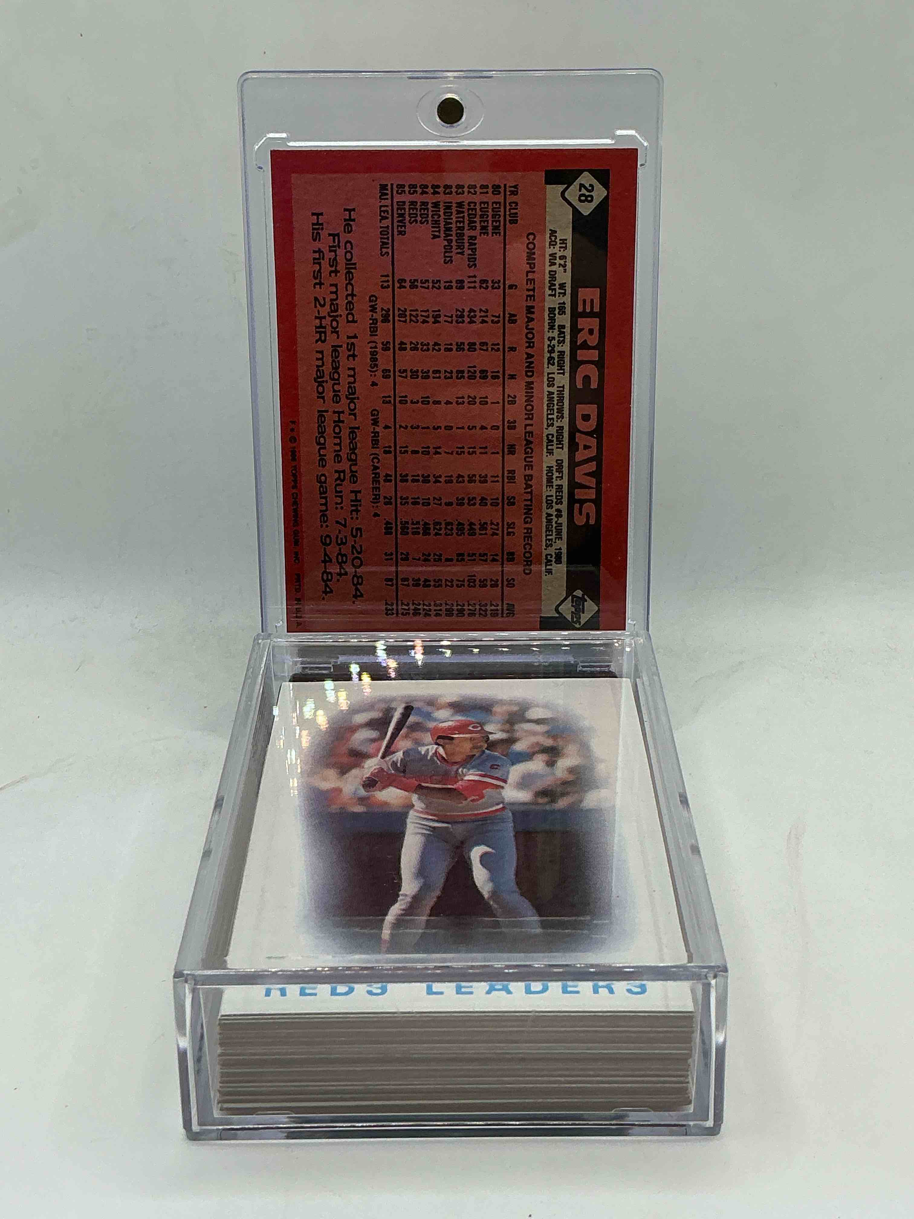 Condition photo showing New/Like New for 1986 reds topps baseball team set! vintage reds lot! barry larkin, eric davis, pete rose & more! 80’s baseball history… cincinnati reds! 