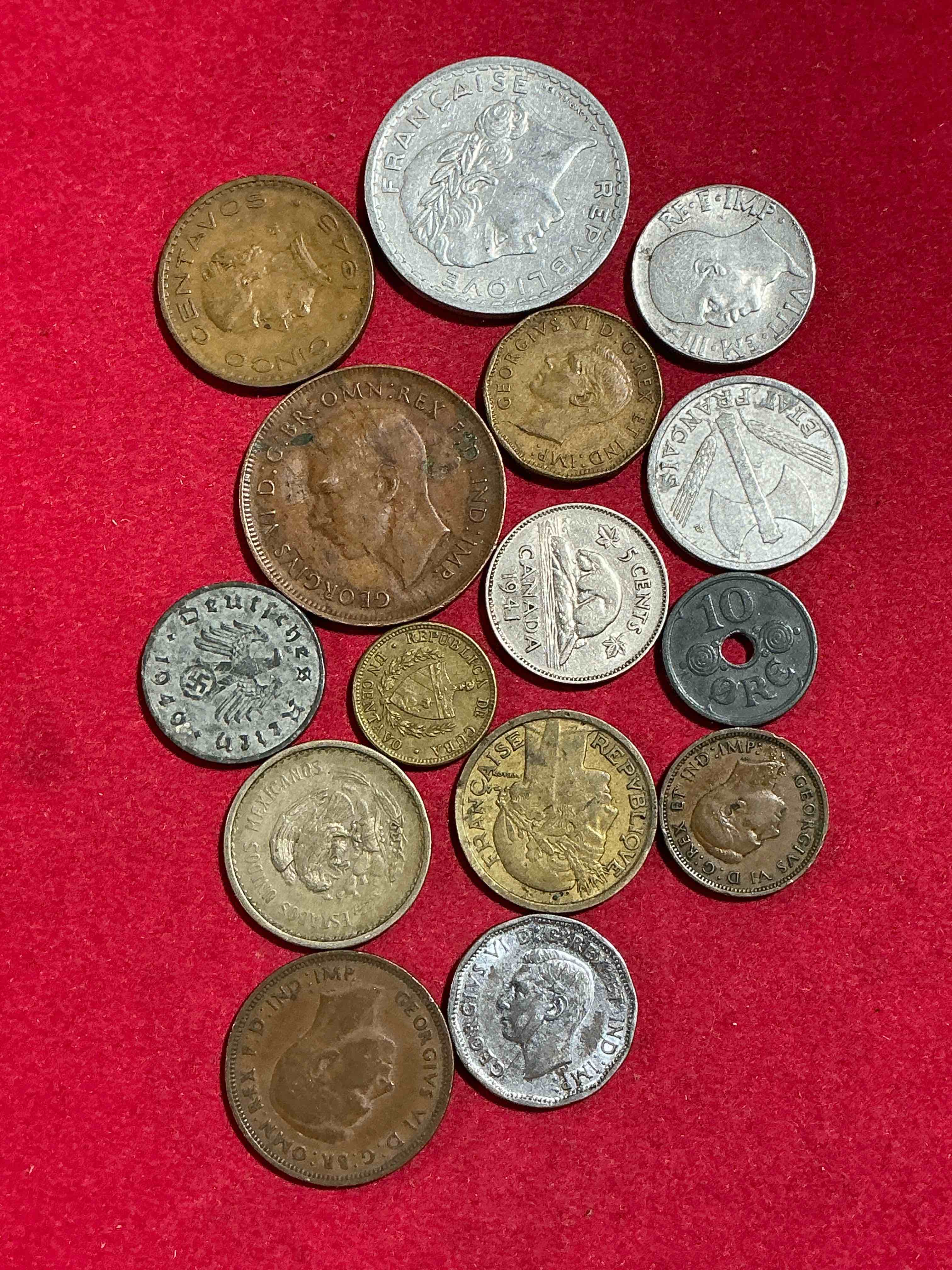 Condition photo showing Good Condition for world war two era buffs rejoice! check out this collection of ww2 era (1939-1945) coins! super hard to collect & find in one place! great conversation pieces & incredible pieces of history!