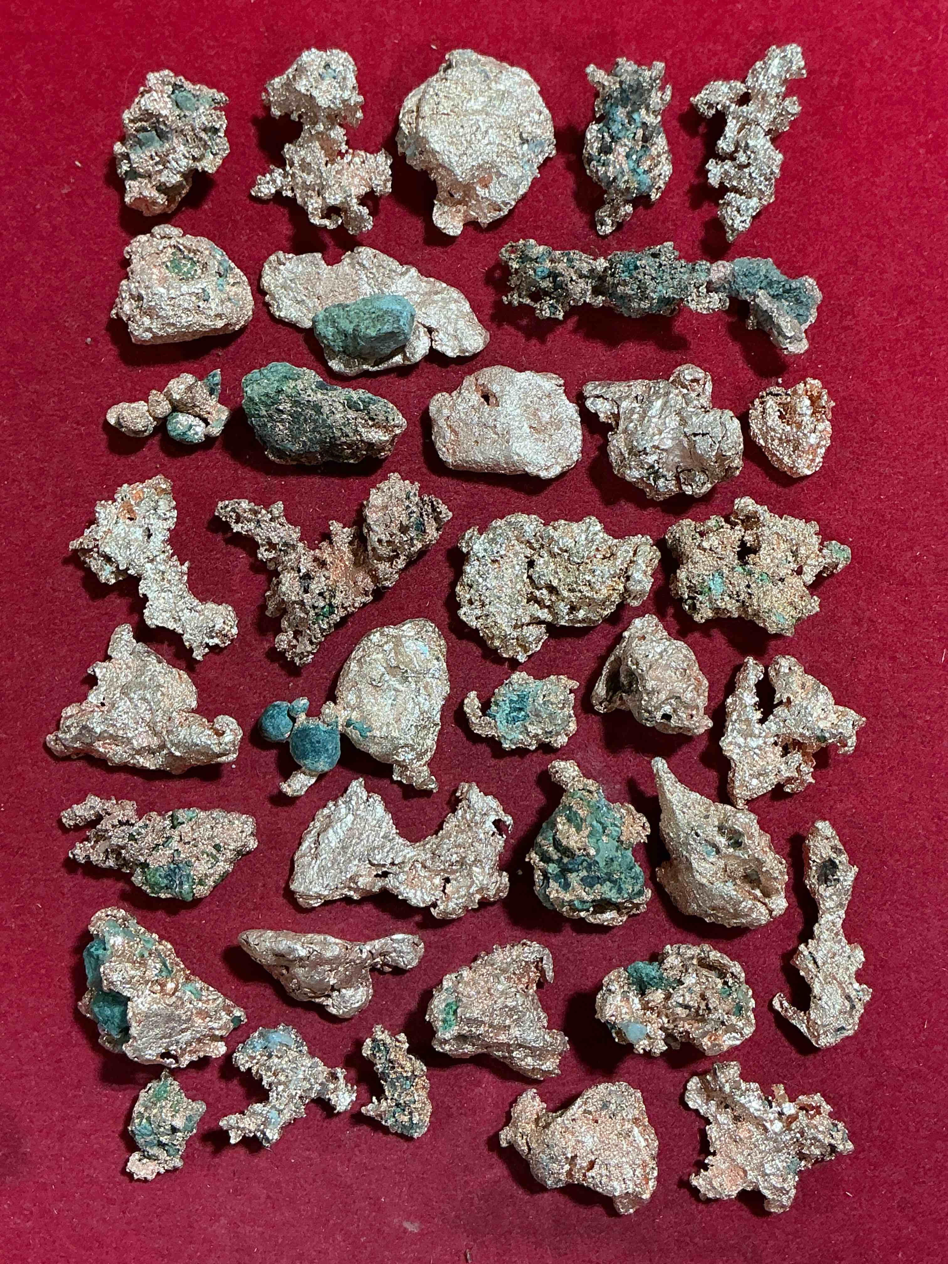 Condition photo showing Good Condition for copper wow!  large native michigan raw copper nuggets, straight from michigan copper mine!  rare in unrefined form, each one unique!  almost impossible to find!  total weight of nuggets approx 1/2 pound!