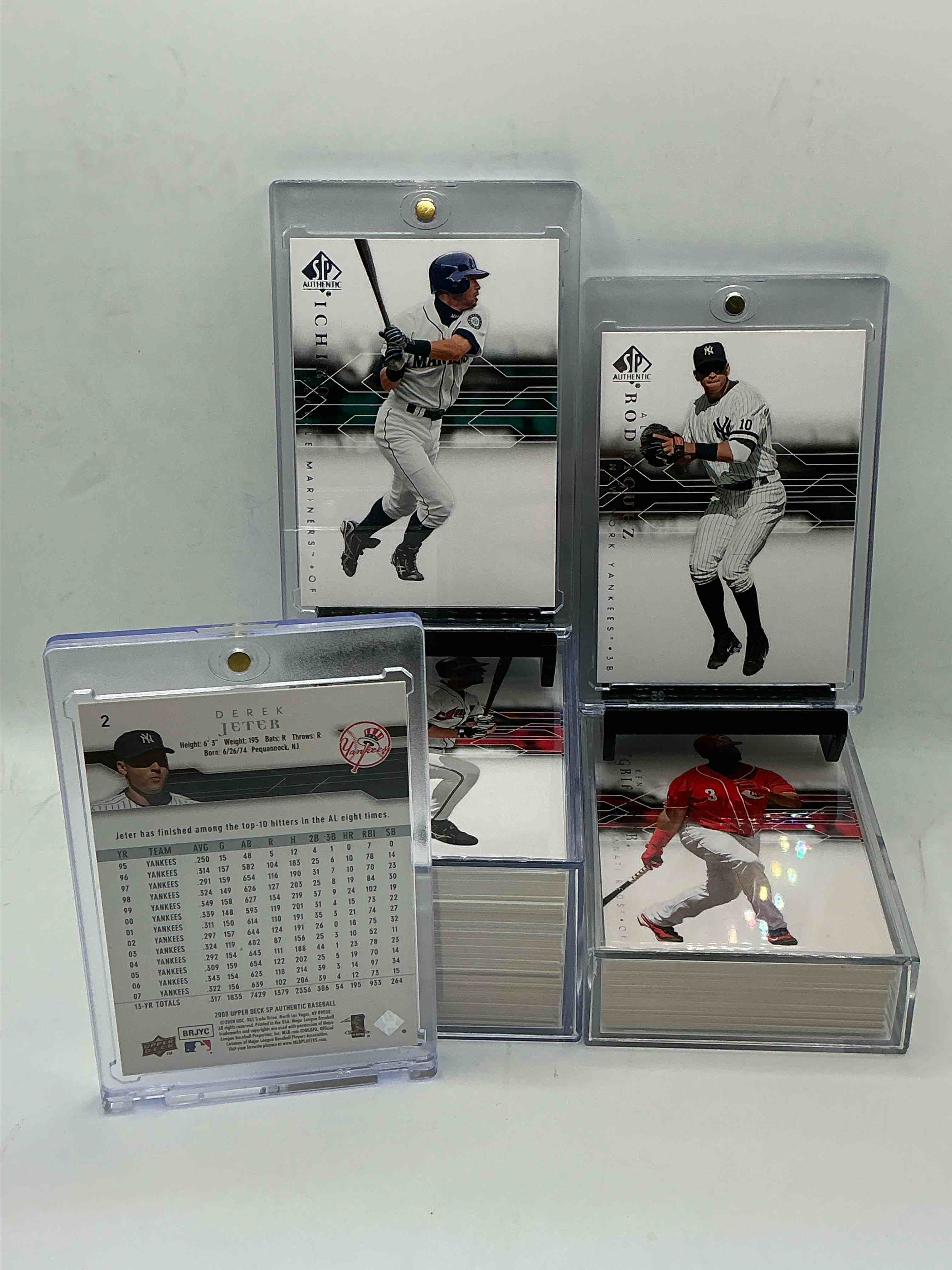Condition photo showing New/Like New for 2008 mlb upper deck sp authentic complete with all 100 cards! alex rodriguez, ichiro, ken griffey jr, derek jeter & more! 100 card craziness! all the legends from the 2000’s all in one place! baseball insanity!