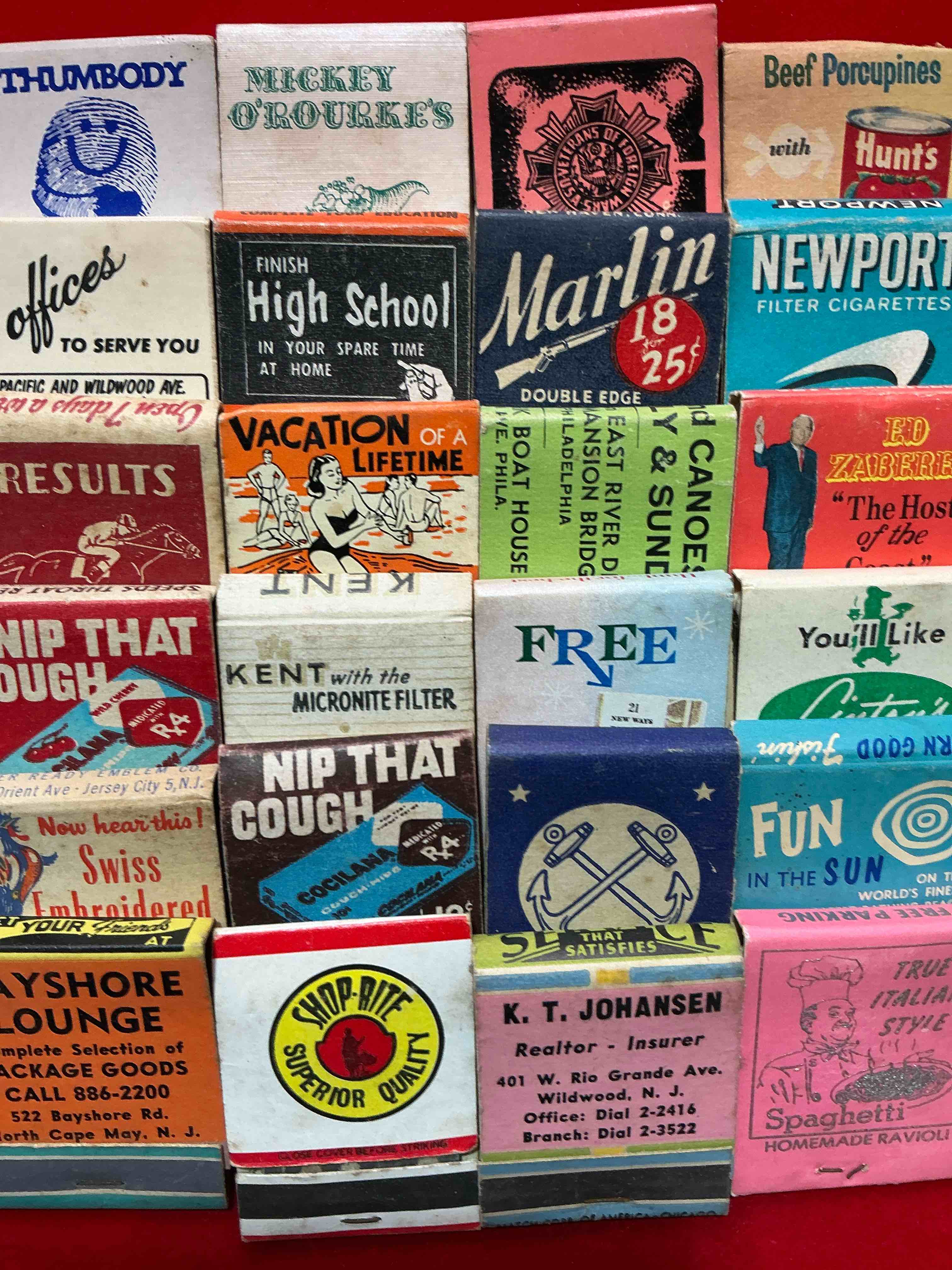 Condition photo showing Good Condition for vintage matchbooks!  a crazy hard to collect collection of matchbooks from all over, many from places that no longer exist!  collection spans decades & decades!  most books are complete with all matches!  one of a kind collection!  all original & impossible to find anywhere else!