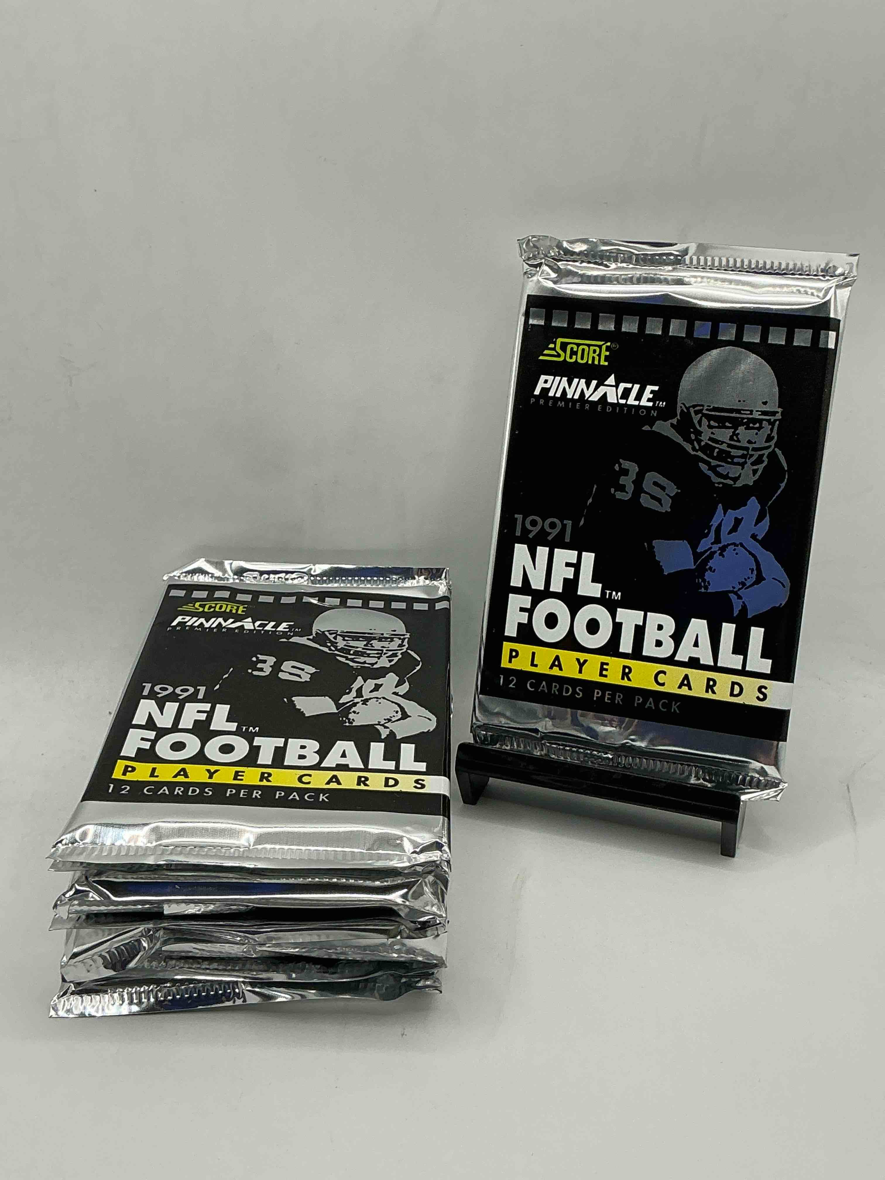 1991 pinnacle premier edition score unopened sports card packs direct from original box! search for valuable emmitt smith cards & other stars!