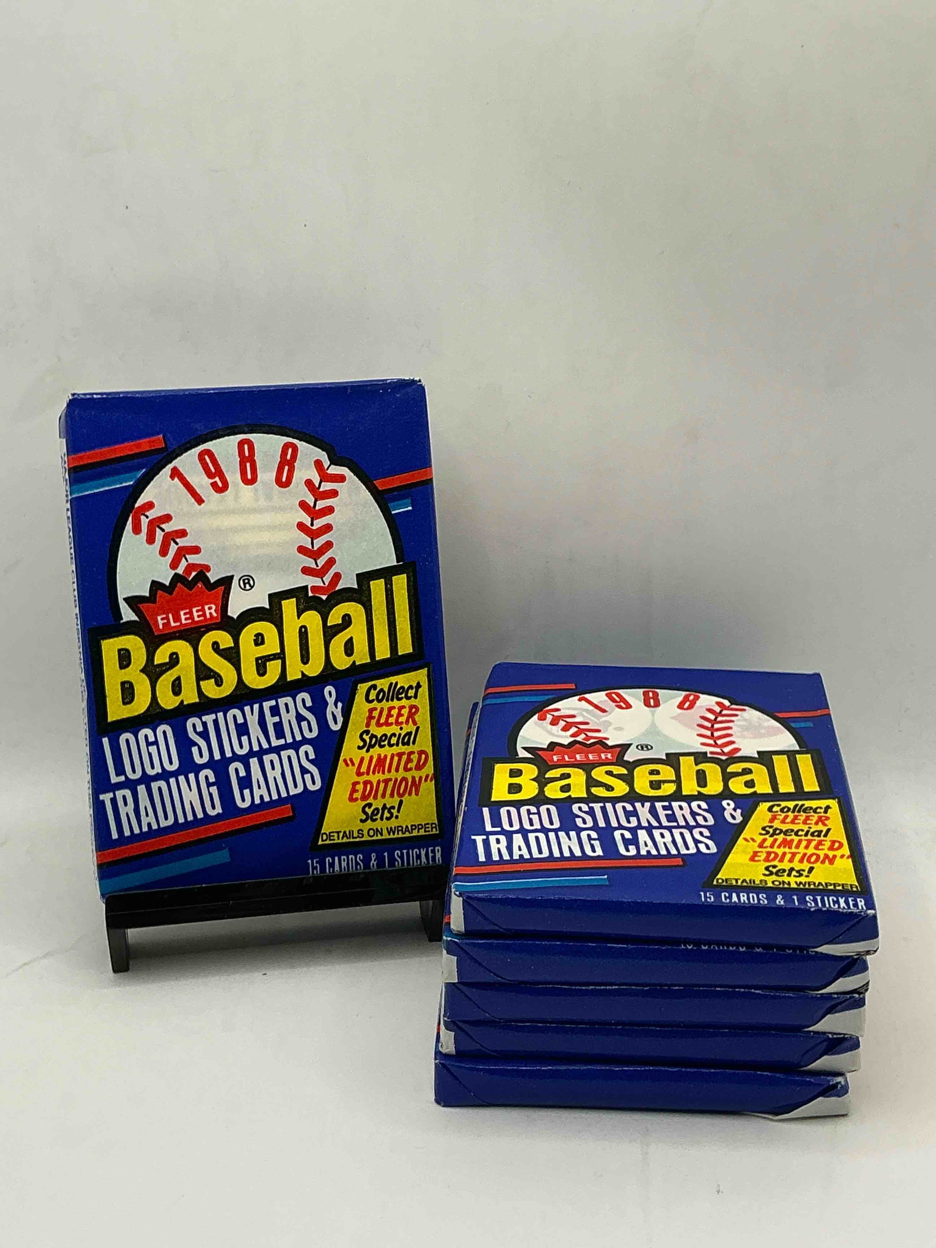80's vintage! 1988 fleer baseball unopened packs! direct from original box! search for valuable don mattingly & nolan ryan cards!
