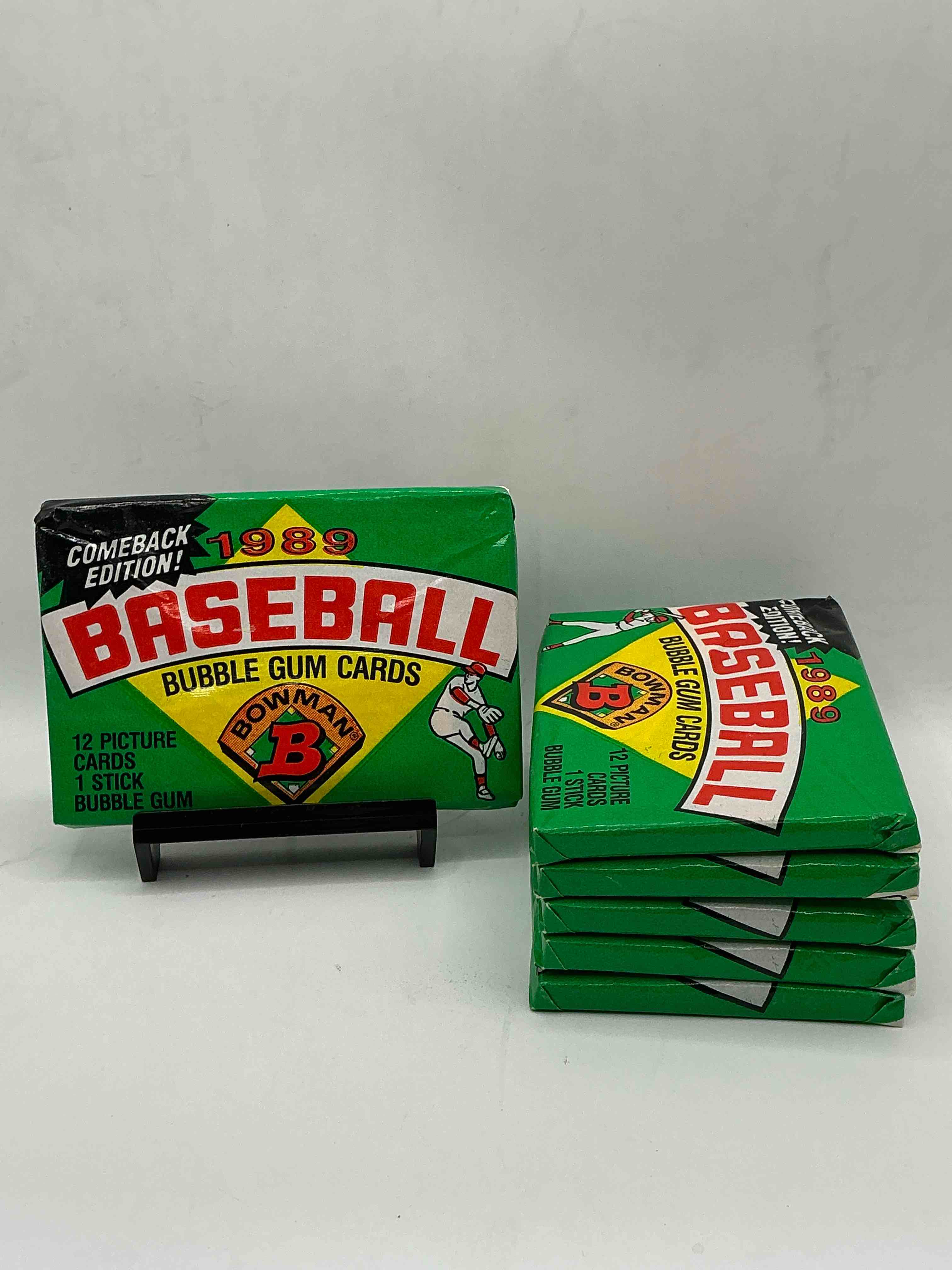 1989 bowman comeback edition baseball cards! direct from original box! search for ken griffey jr. rookie card & valuable bo jackson & nolan ryan cards!