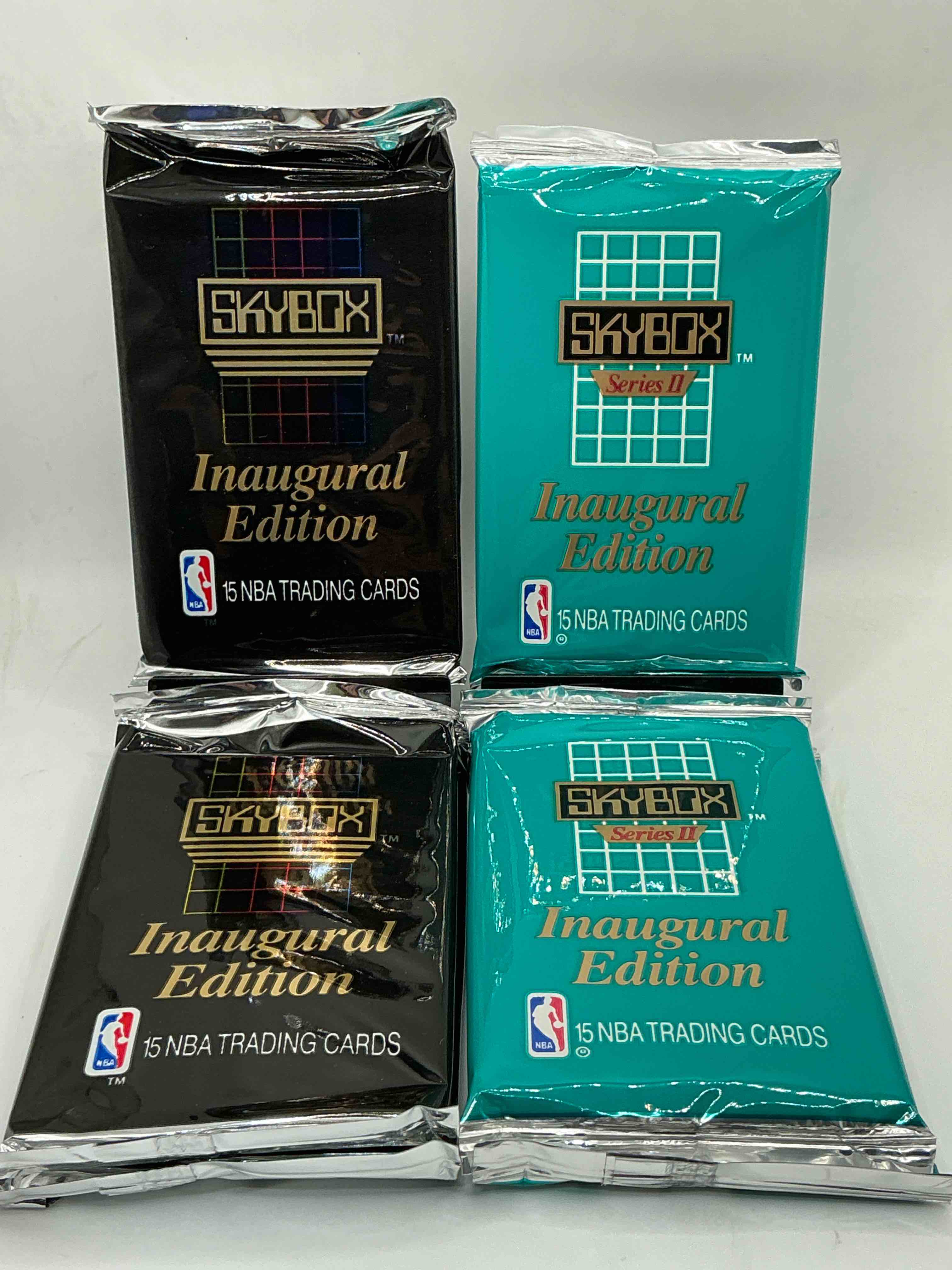 michael jordan, magic johnson & more! search for so many nba legends & stars! 1990-91 skybox unopened packs, series i & ii! direct from original box! these packs are sought after for their eye-catching teal look & awesome cards! search for valuable michael jordan, larry bird & magic johnson cards! along with other stars!