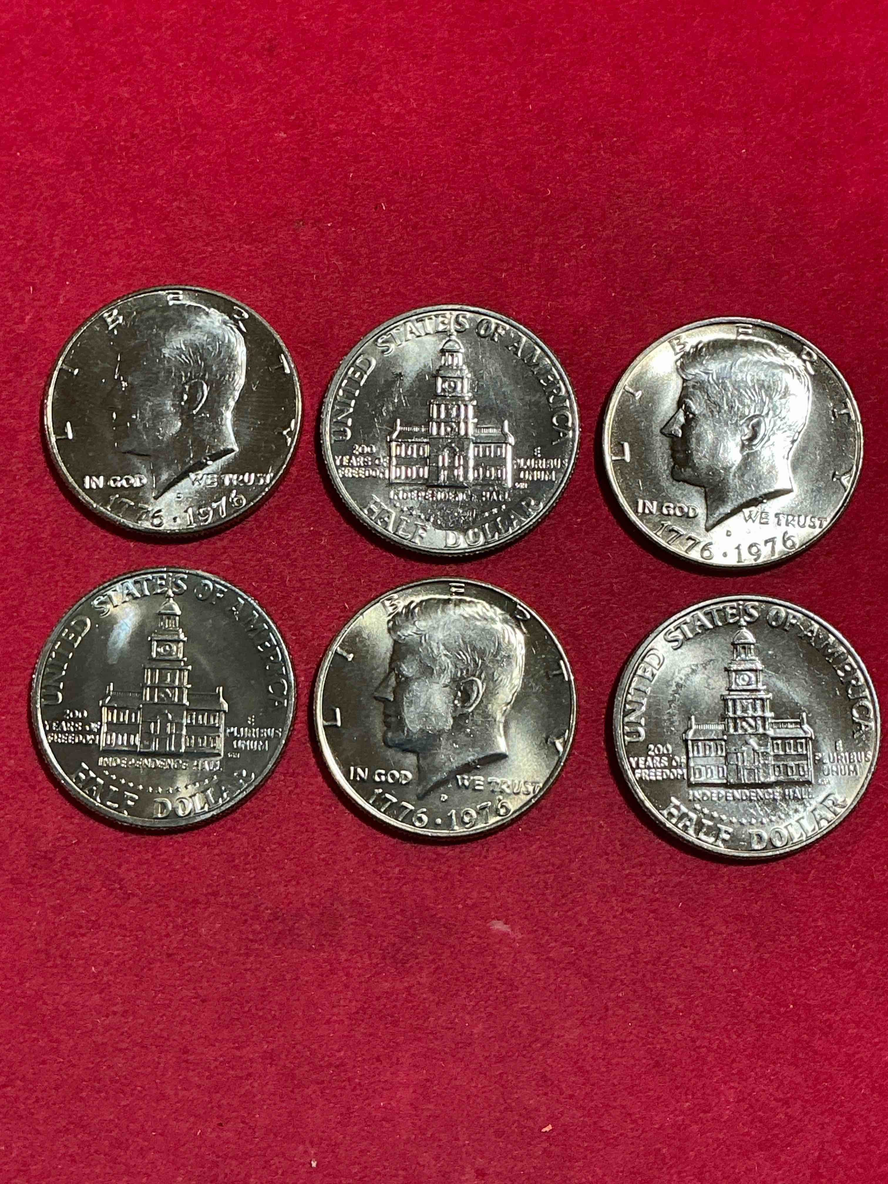 mint condition uncirculated kennedy half dollars! rare! uncirculated! ultra cool bicentennial edition uncirculated half dollars, celebrating america’s 200th anniversary… 250 coming up! 