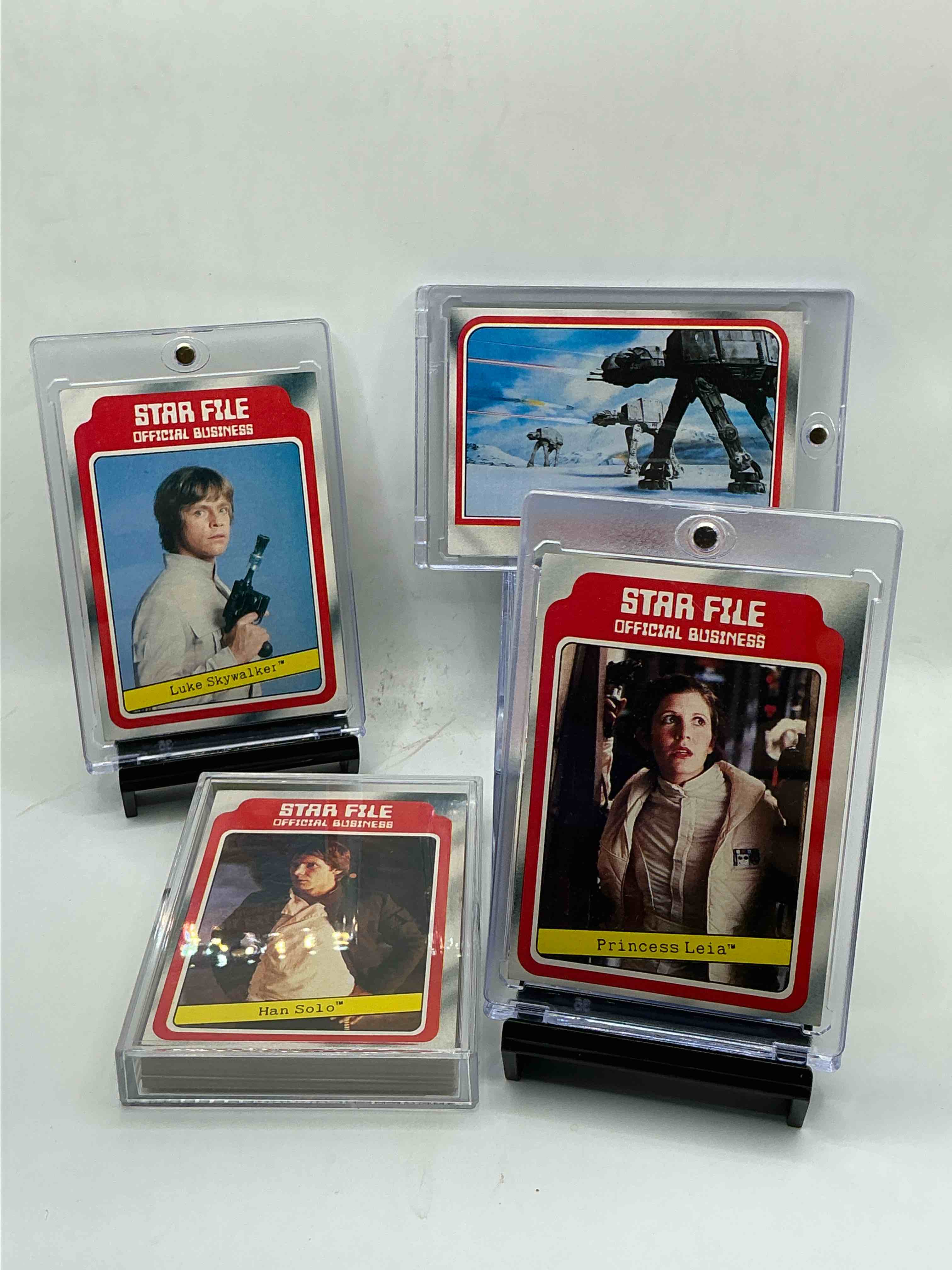 1980 empire strikes back history! genuine star wars empire strikes back movie cards, complete series one, 132 card collection! ultra rare to find in this good condition & complete! authentic, serious collectibles & precious pieces of original star wars history!