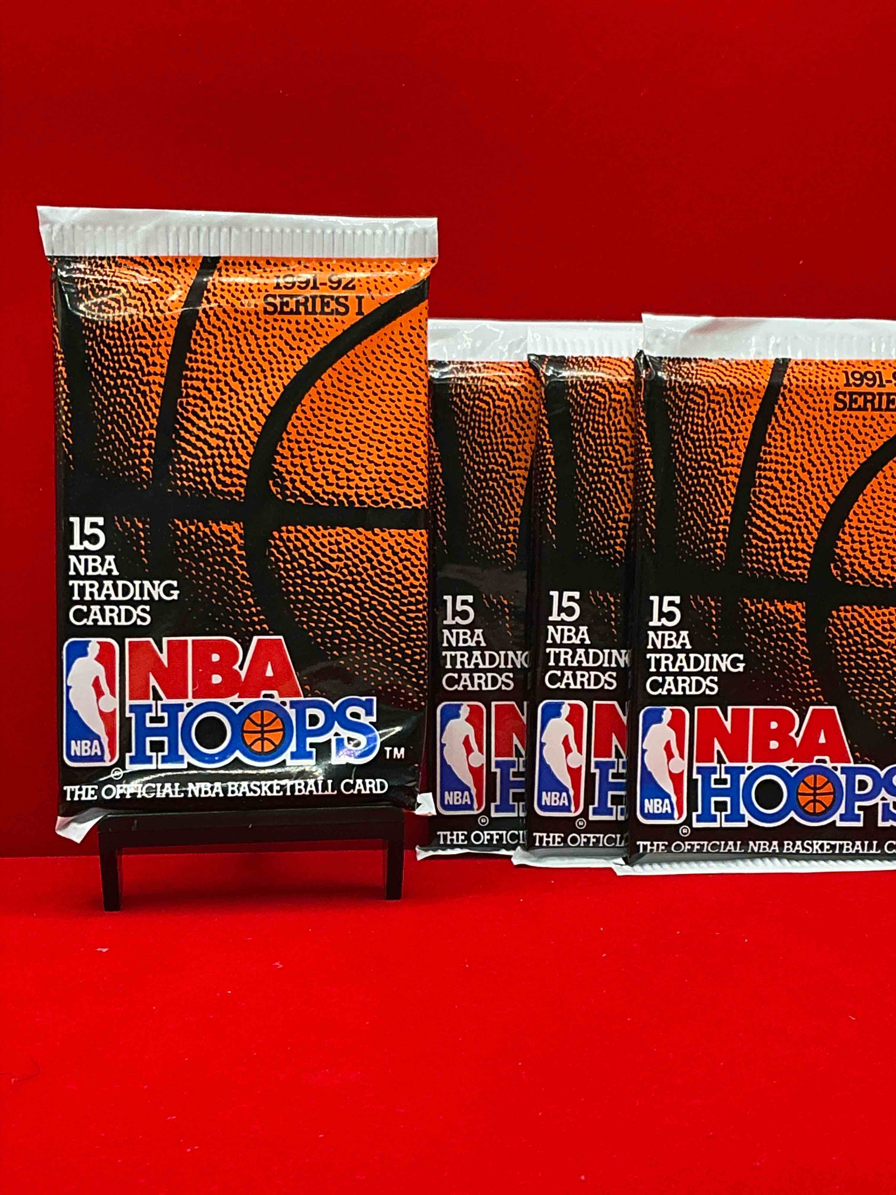 1991-92 nba hoops series i unopened packs direct from original box! these packs have some awesome cards, search for incredible jordan cards! also, the randomly packed team usa cards in random packs!
