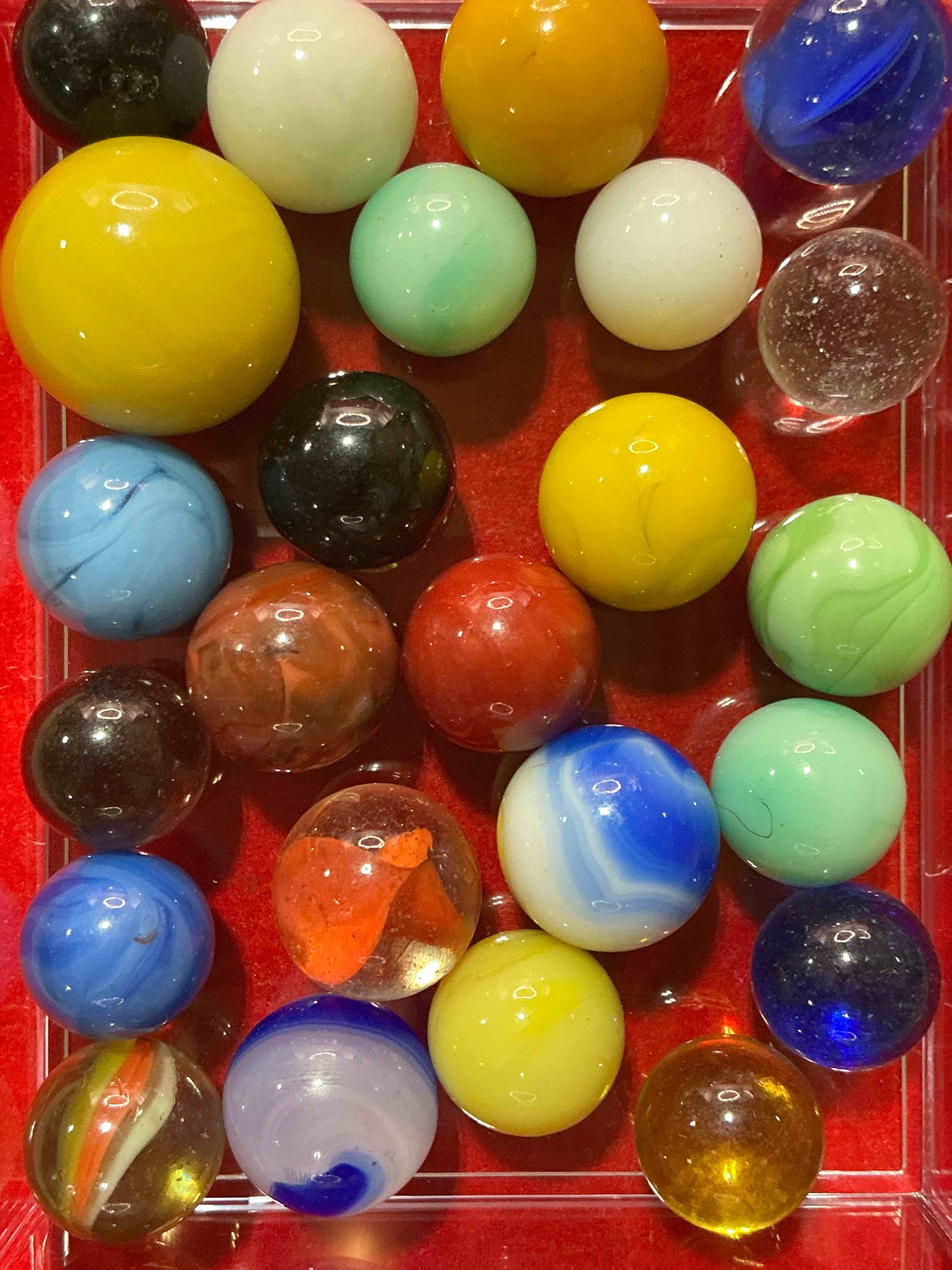 antique glass marbles! genuine stunning marbles lot, some marbles made between the years 1925-1965 & some may be made with uranium! some may are great depression era & even earlier! gorgeous, authentic pieces of history!  