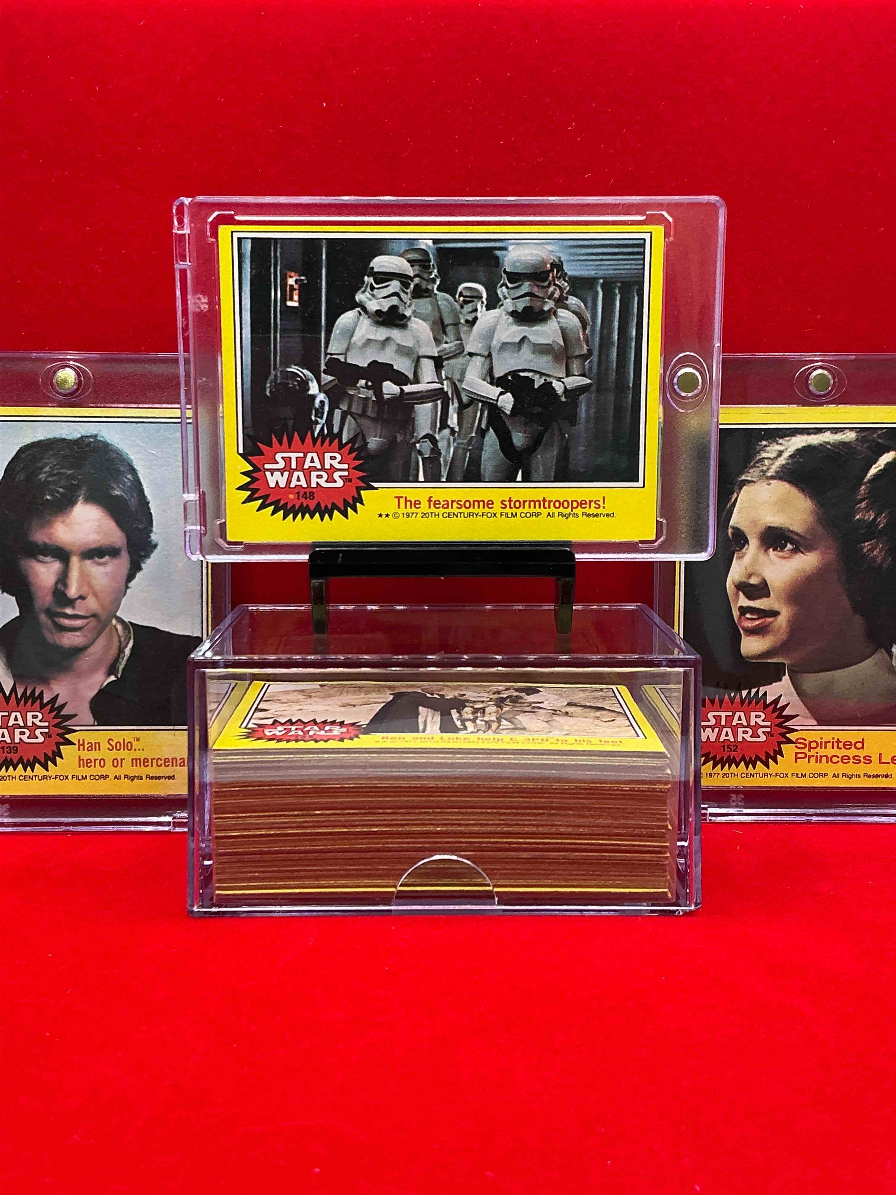 1977 star wars authentic original! complete 1977 star wars movie cards, series three yellow rare edition, all 66 cards included. cards in good to fine condition. an amazing way to get a very hard to find, genuine 1977 star wars cards!