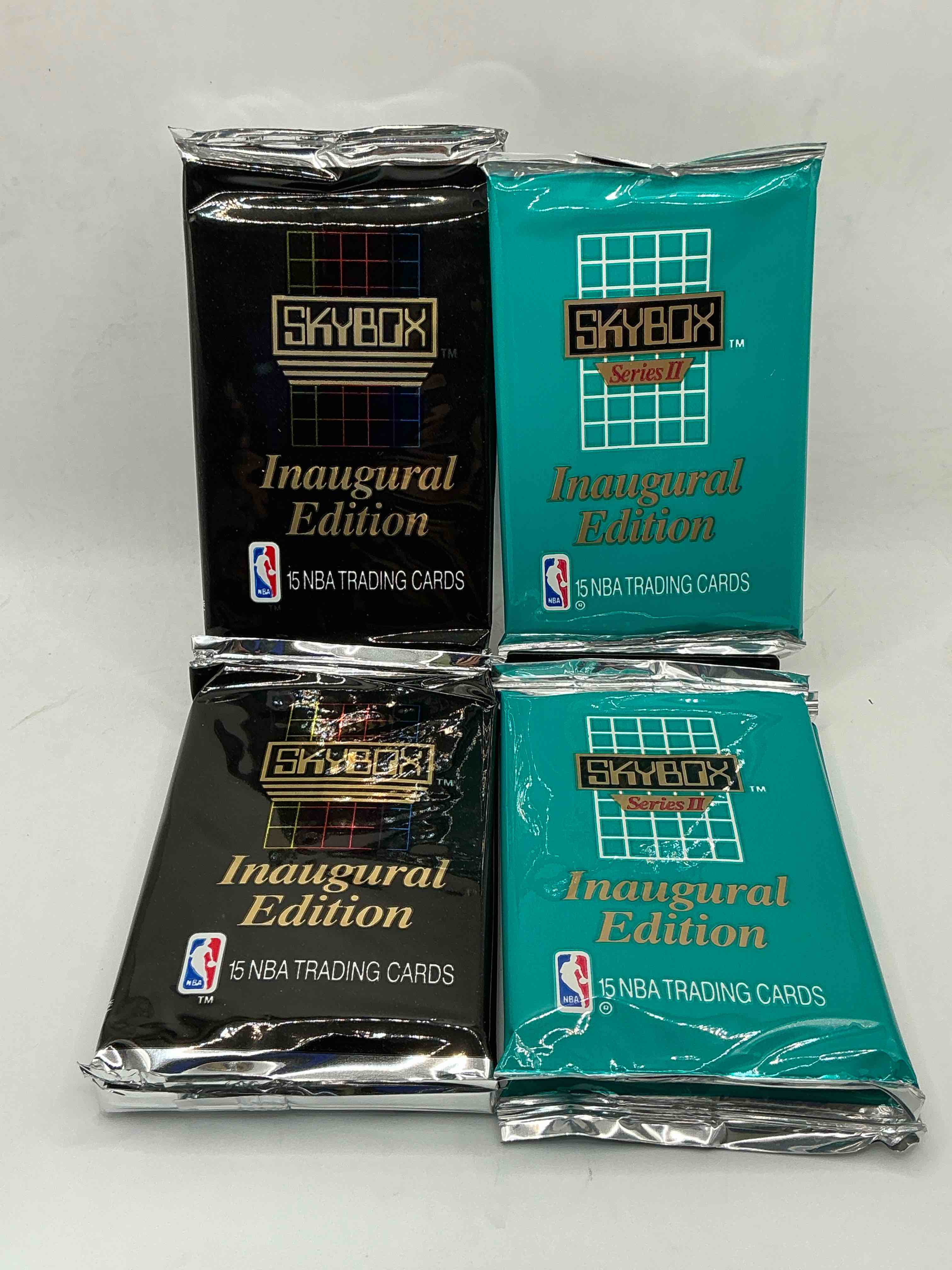 michael jordan, magic johnson & more! search for so many nba legends & stars! 1990-91 skybox unopened packs, series i & ii! direct from original box! these packs are sought after for their eye-catching teal look & awesome cards! search for valuable michael jordan, larry bird & magic johnson cards! along with other stars!