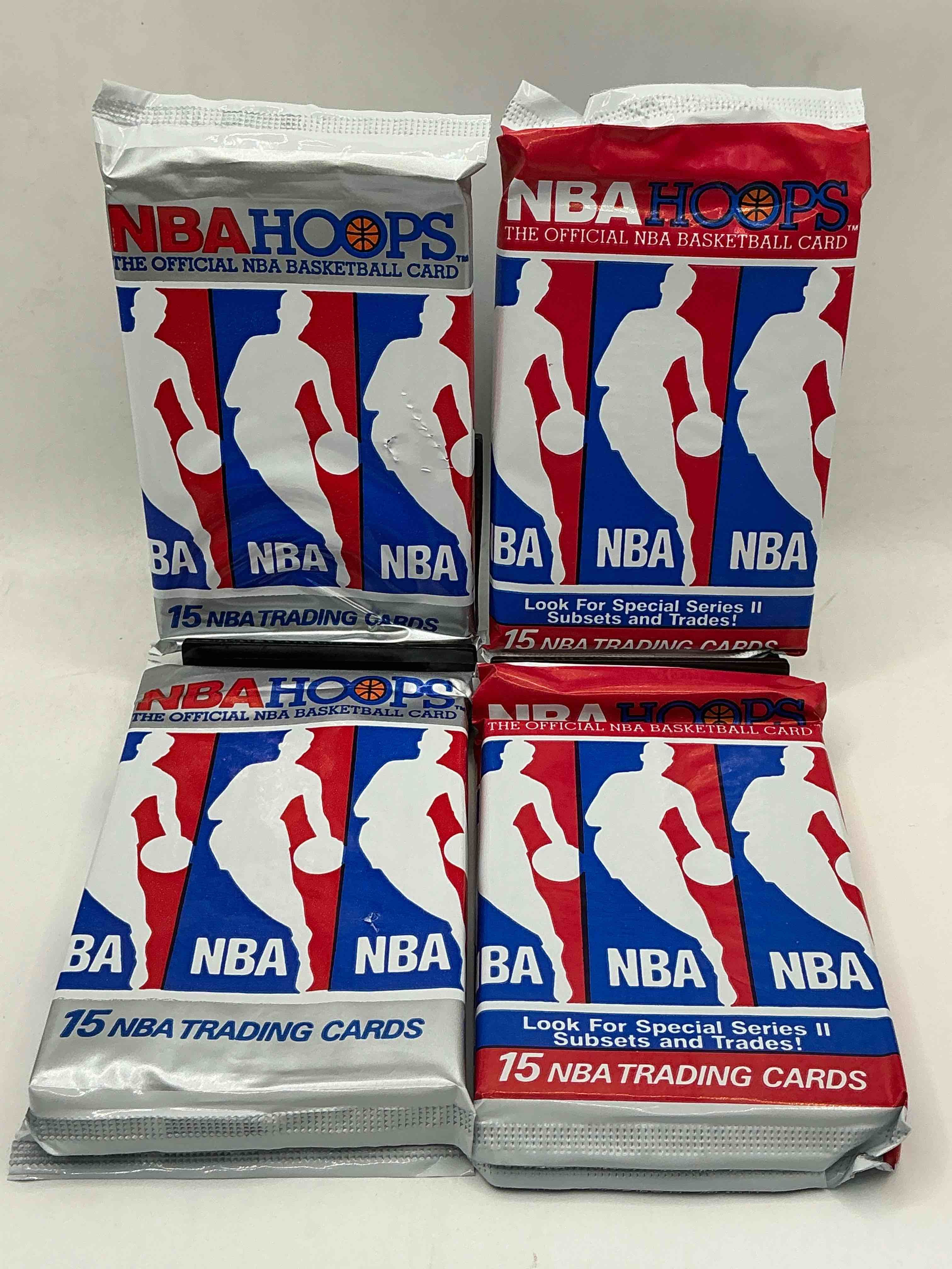 michael jordan!? 1990/91 nba hoops unopened sealed trading collectible sports card packs series i & ii, direct from original sealed retail case! search for early michael jordan #65 (psa 10 value $550), jordan all star card, & too many other nice cards to list!