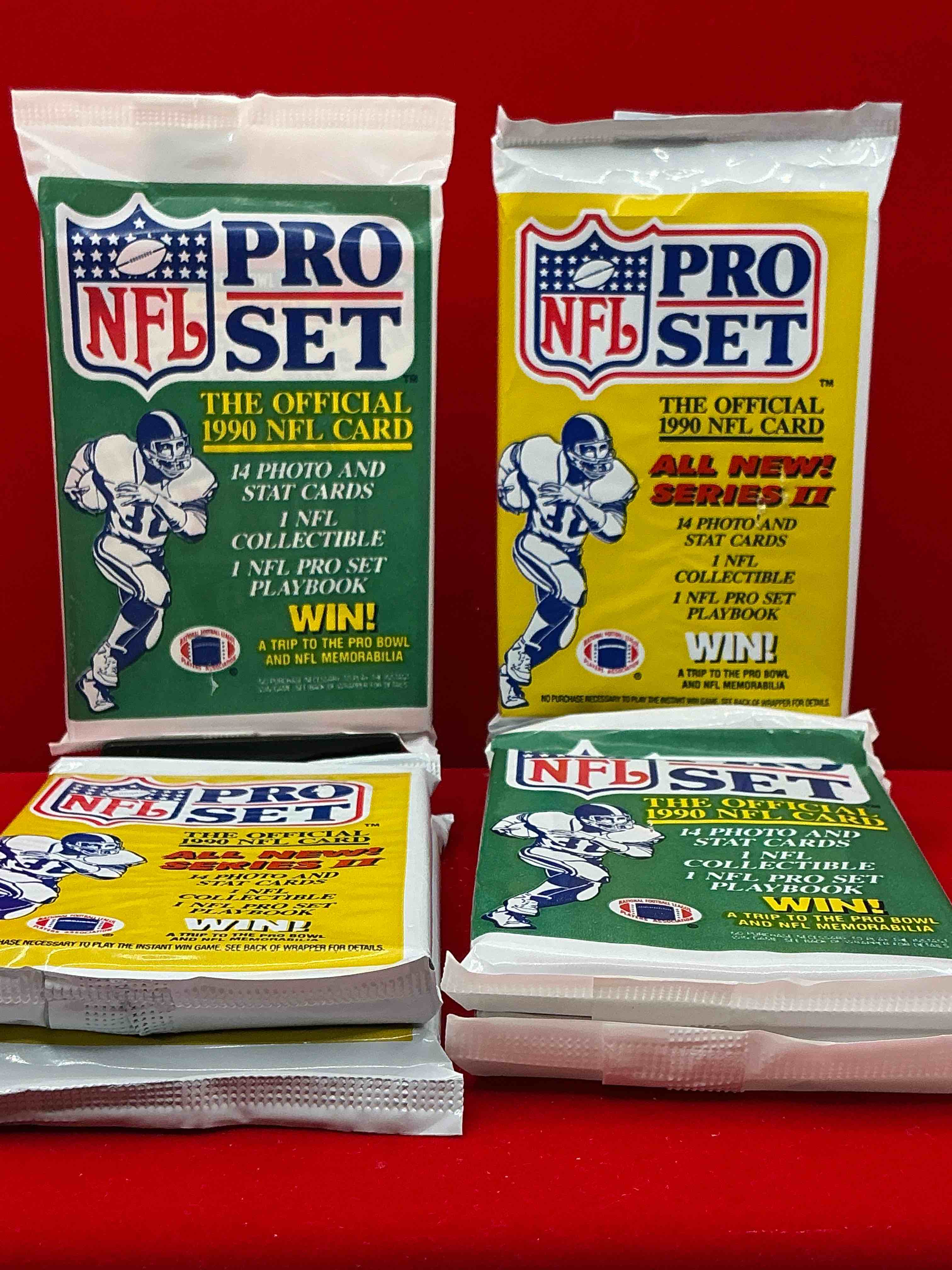 Wow! 1990 Pro Set Football Sealed Card Packs, Series I & II, Direct From Original Retail Case!Highly Sought After By Collectors As This Year Is Loaded With High Profile Cards!Search For Cards From Barry Sanders, Deion Sanders, Troy Aikman, Michael Irvin & Much More! Getting Hard To Find!