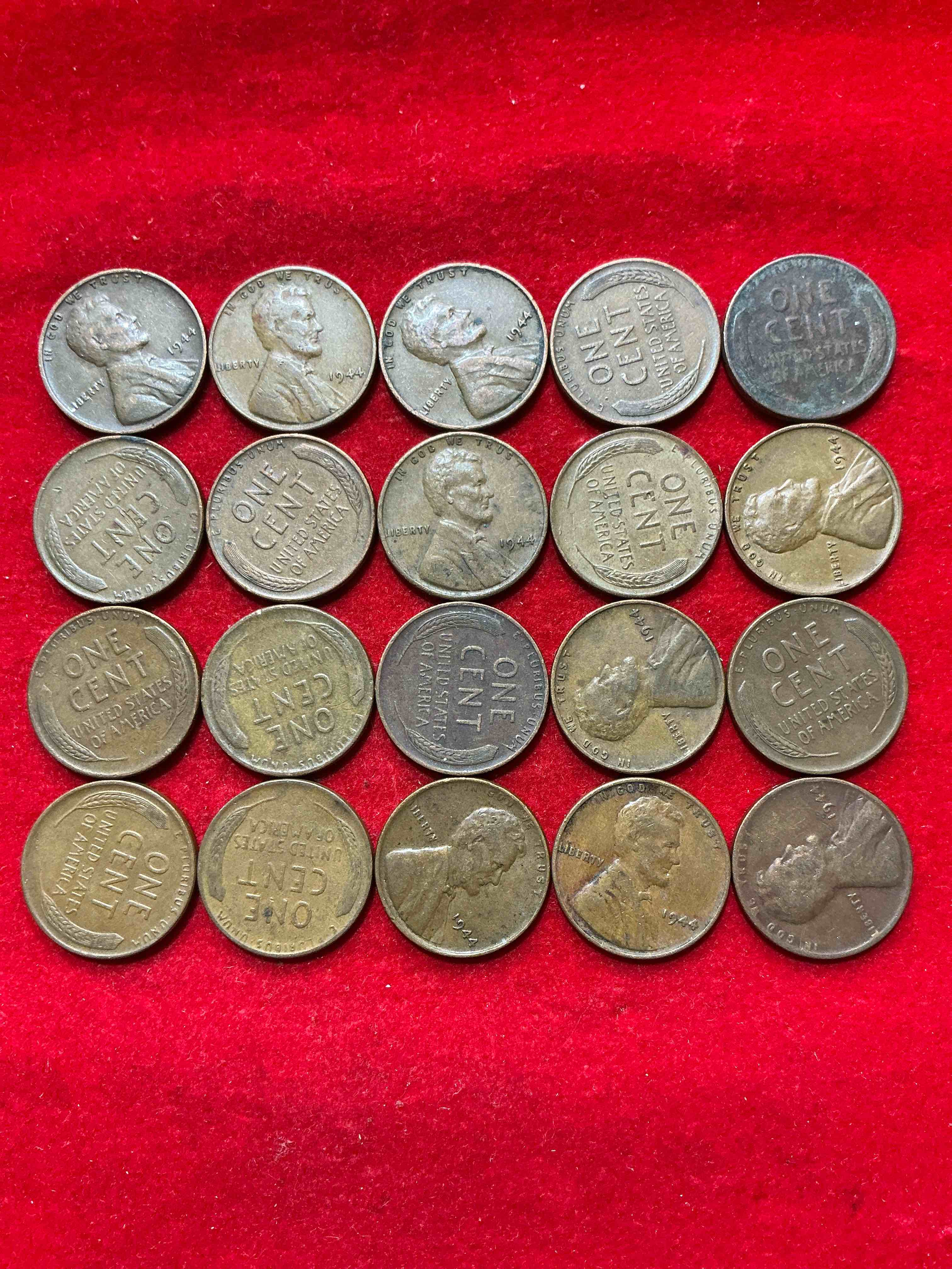 Condition photo showing Good Condition for 1944 calling world war 2 buffs! 1944 d-day era wheat pennies! d-day was june 6th, 1944 & was one of the most significant battles of wwii! own pieces of this era with these genuine 1944 wheat pennies in nice condition!