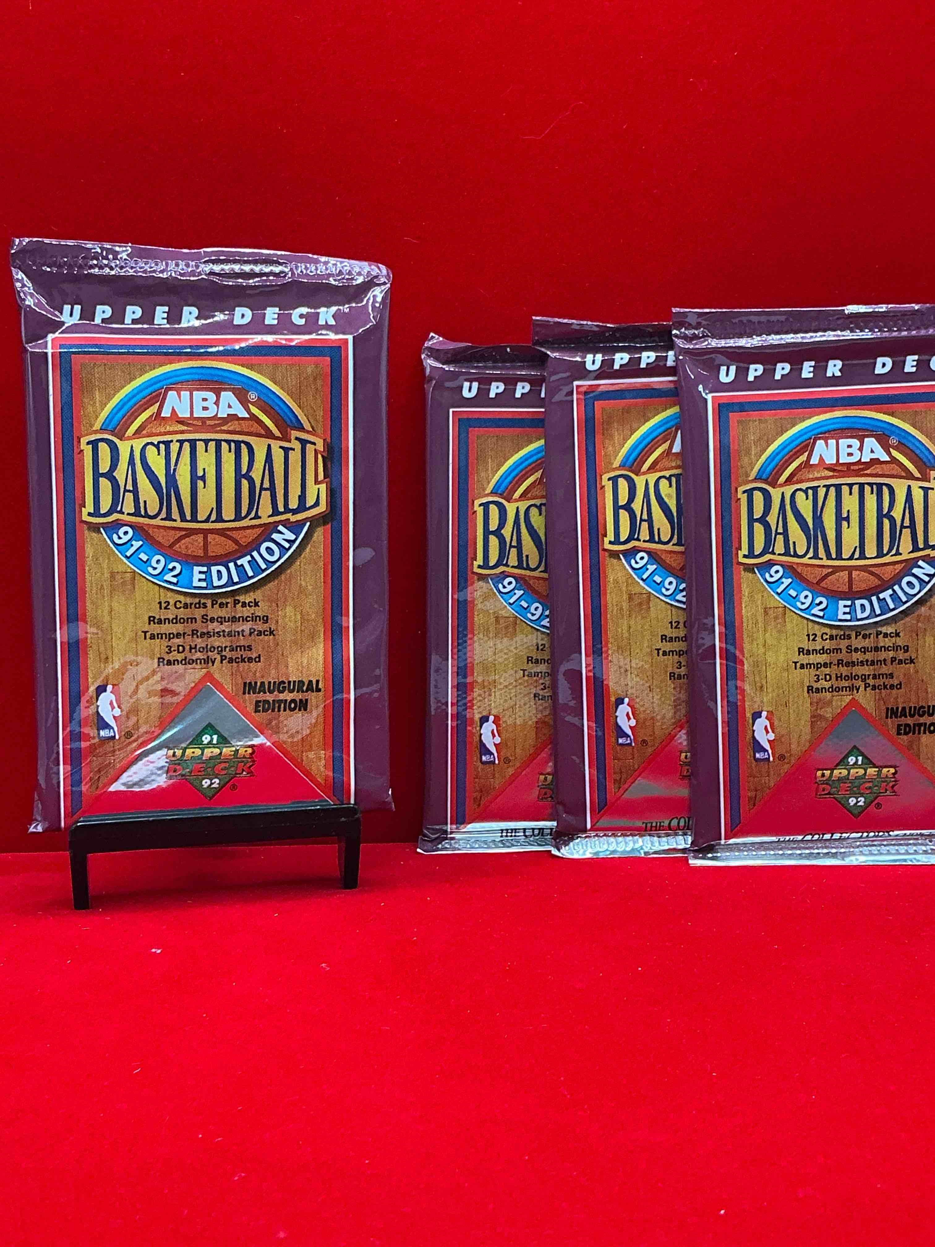 michael jordan?! 1991/92 nba upper deck basketball sealed sports card collectible pack, direct from original retail case! search for valuable michael jordan #44, magic vs. jordan card #34 & so many other cool cards! hard to find & drying up!