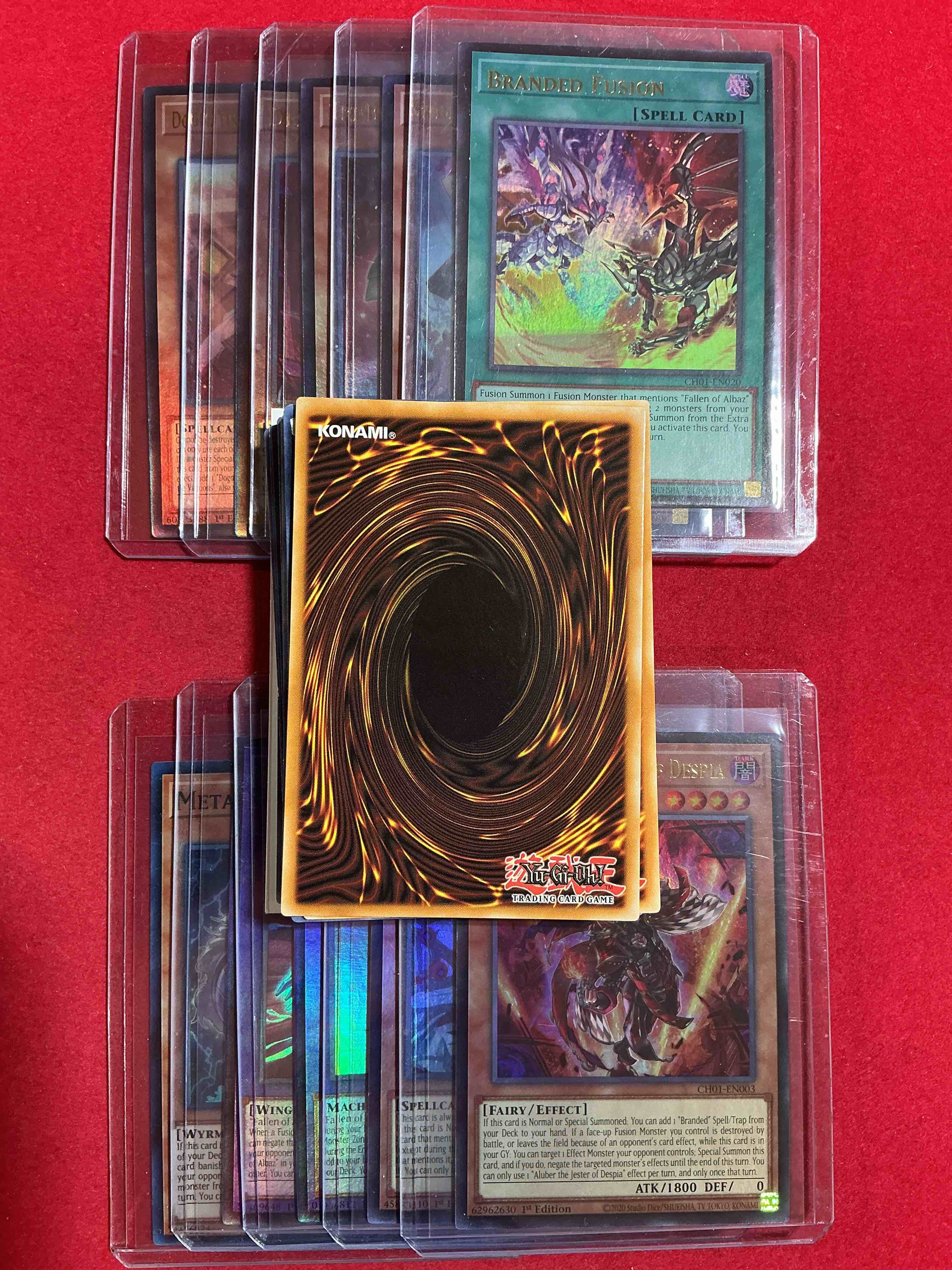 Condition photo showing New/Like New for yu-gi-oh!! this 50 card lot includes 10 holographic cards along with 40 others! an excellent way to start or build to your collection! join the yu-gi-oh craze!