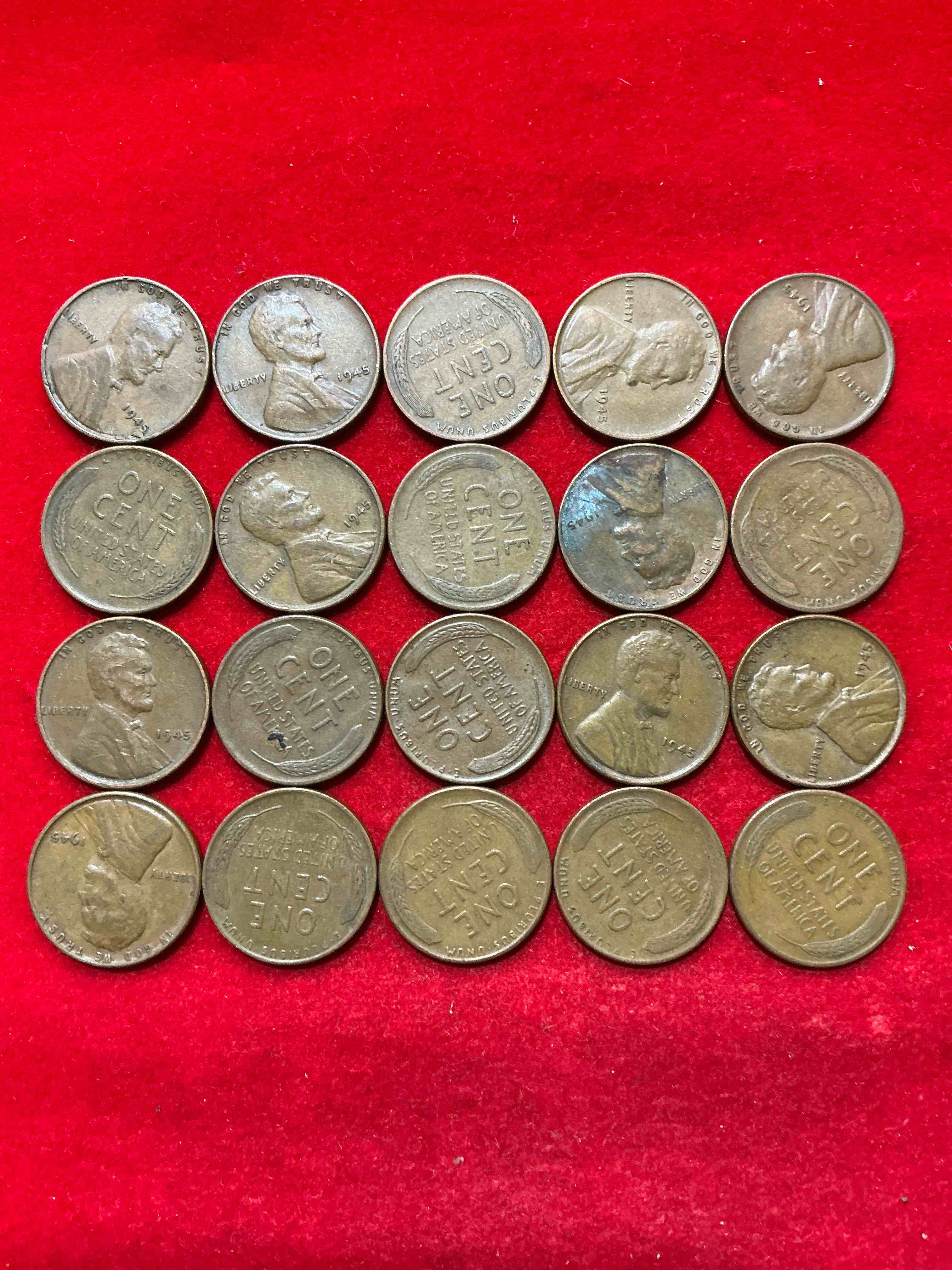 1945 world war 2 history! world war 2 ended with victory day may 8, 1945 & the surrender of japan on sept 2, 1945. up for auction are 1945 wheat pennies in great condition! own pieces of one of the most important years in history!