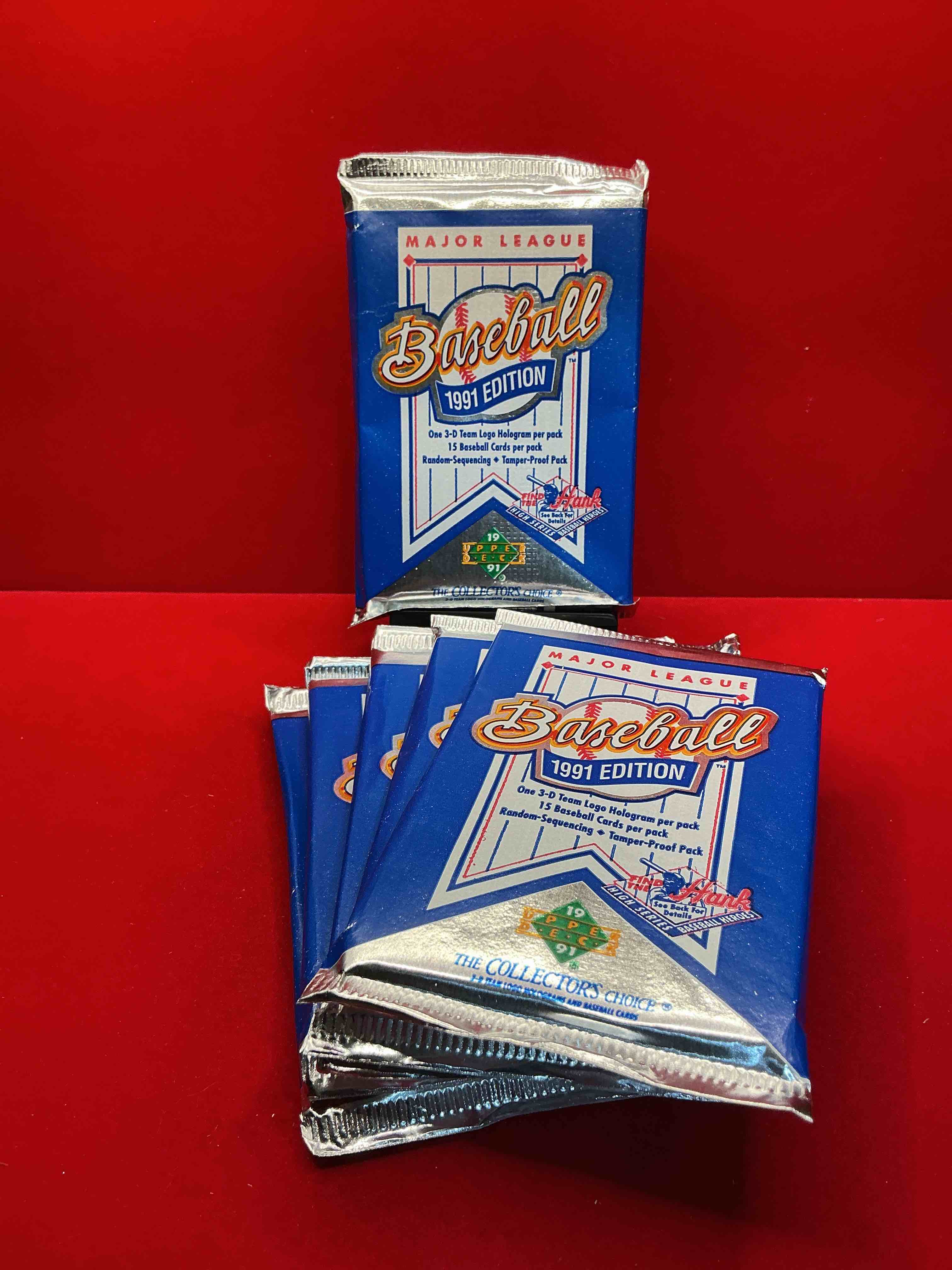 Hank Aaron Autographs Randomly Inserted In Packs! 1991 Upper Deck HIGH SERIES Baseball Sealed Sports & Collectible Card Pack, Direct From Original Sealed Retail Case! Search For Ultra Rare Hank Aaron Insert Cards, Only 2500 Made, As Well As Deion Sanders, Ken Griffey Jr., Nolan Ryan & So Much More!