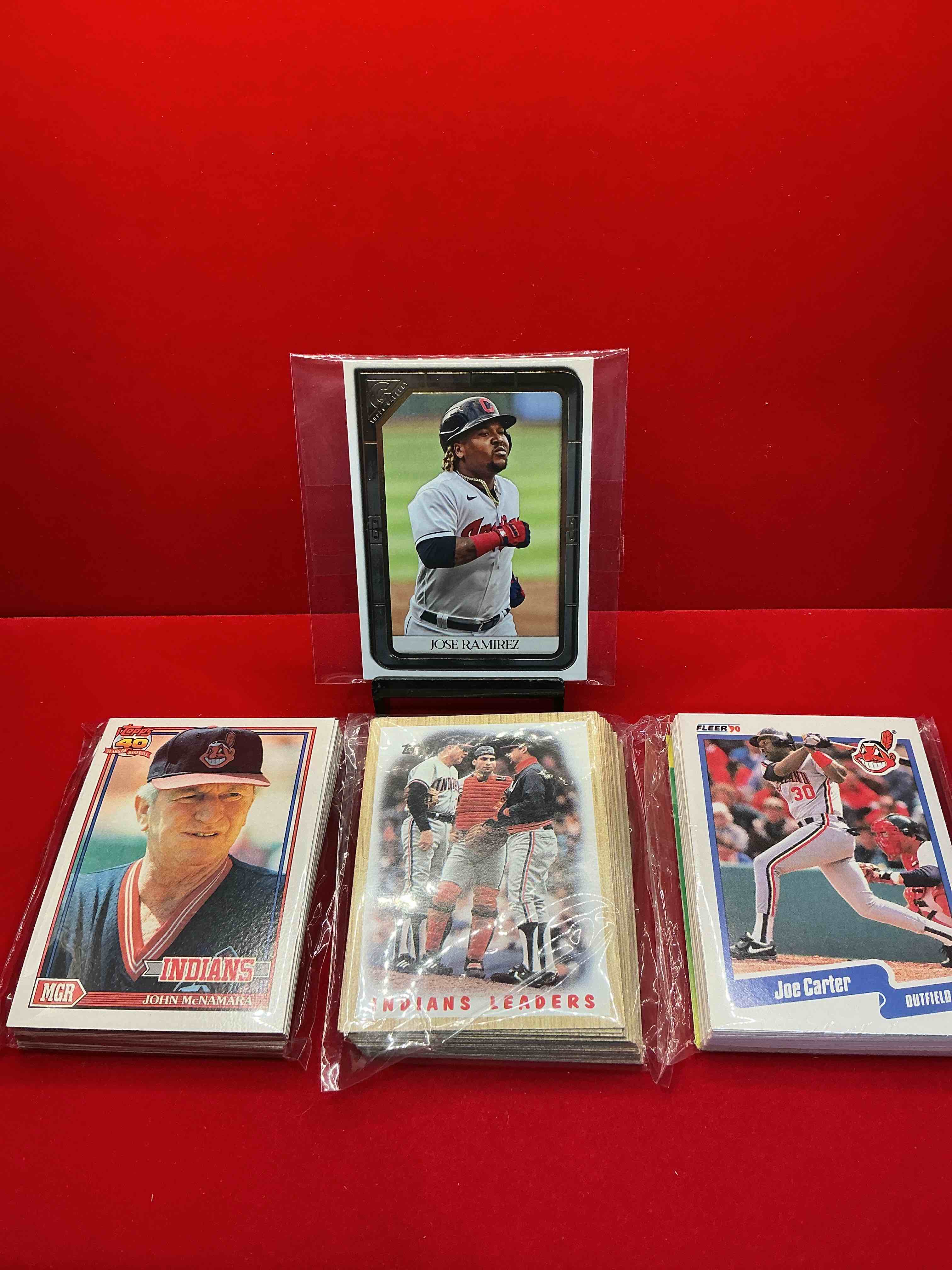 Jose Ramirez & More! Cleveland Indians Team Sets! Four Awesome Team Sets From All Different Years! 1987, 2021, 1990 & More! Indians Insanity! Legends Inside! 