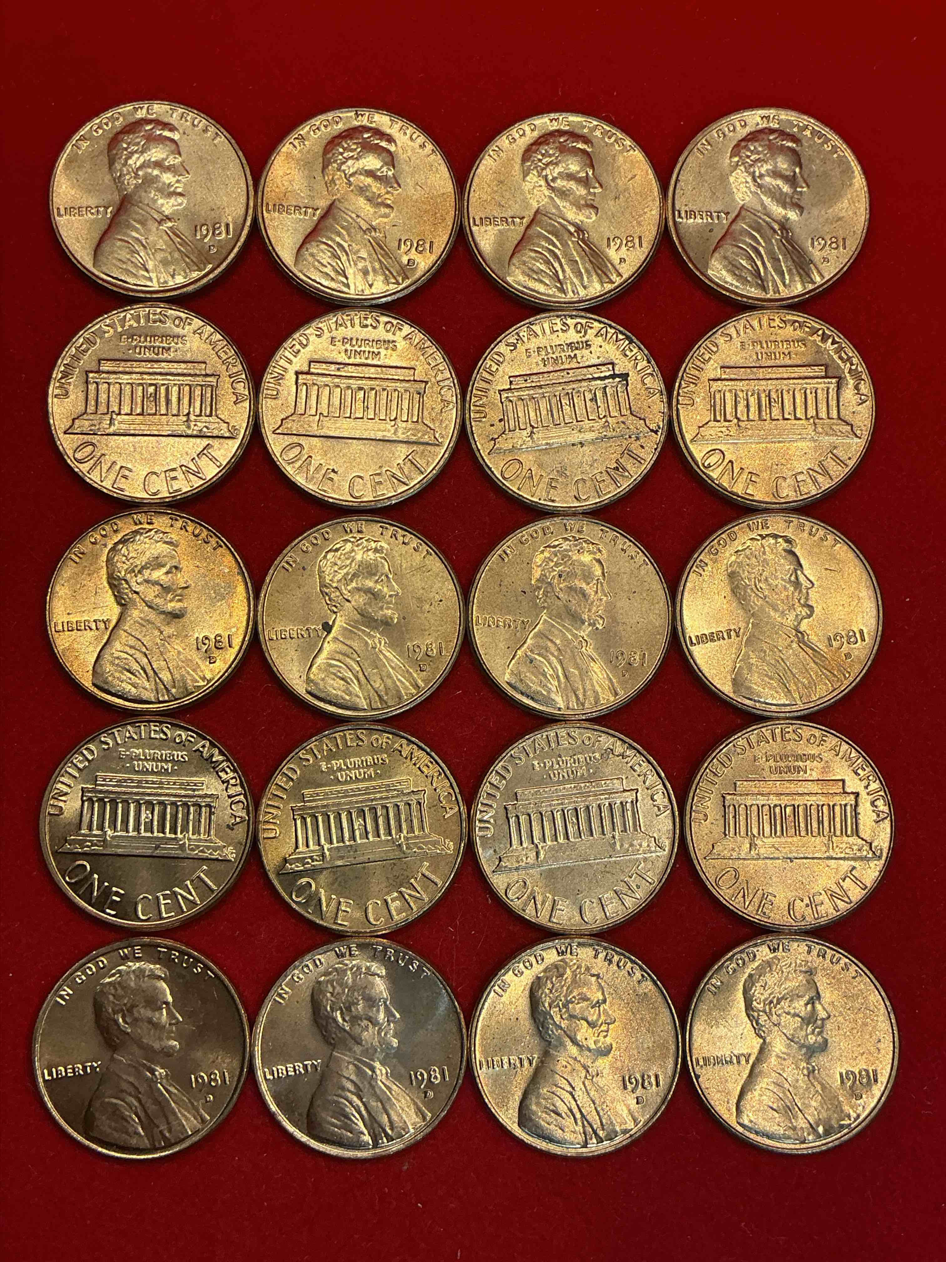 1981 Uncirculated Pennies! A Historical Year In American History, Dawn Of The Space Shuttle! Ronald Regan Inaugurated, Launch Of MTV! These Pennies Are A Great Way To Grab A Piece Of American History!