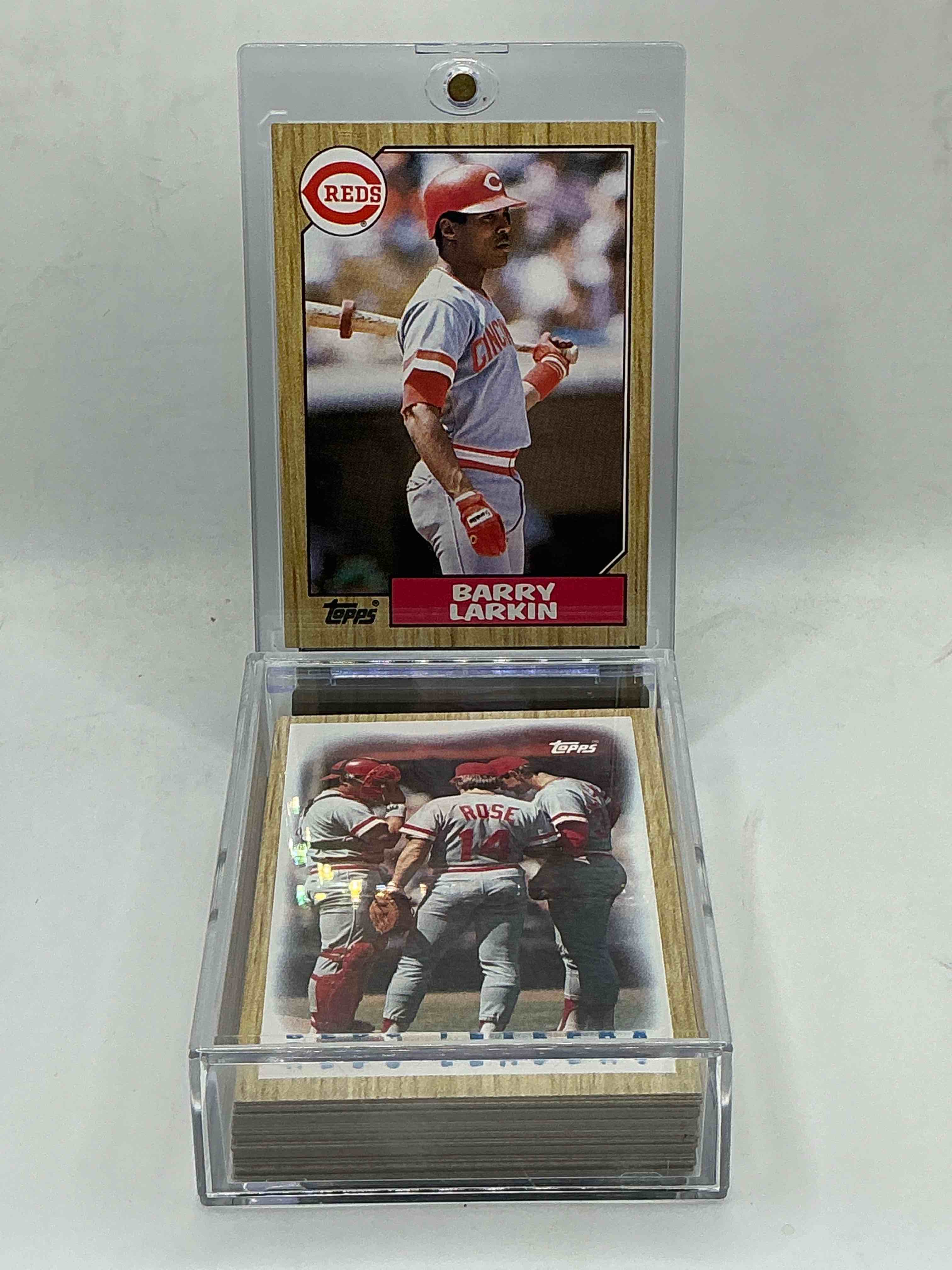 1987 reds topps baseball team set! vintage reds lot! barry larkin, eric davis, pete rose & more! 80’s baseball history… cincinnati reds! 