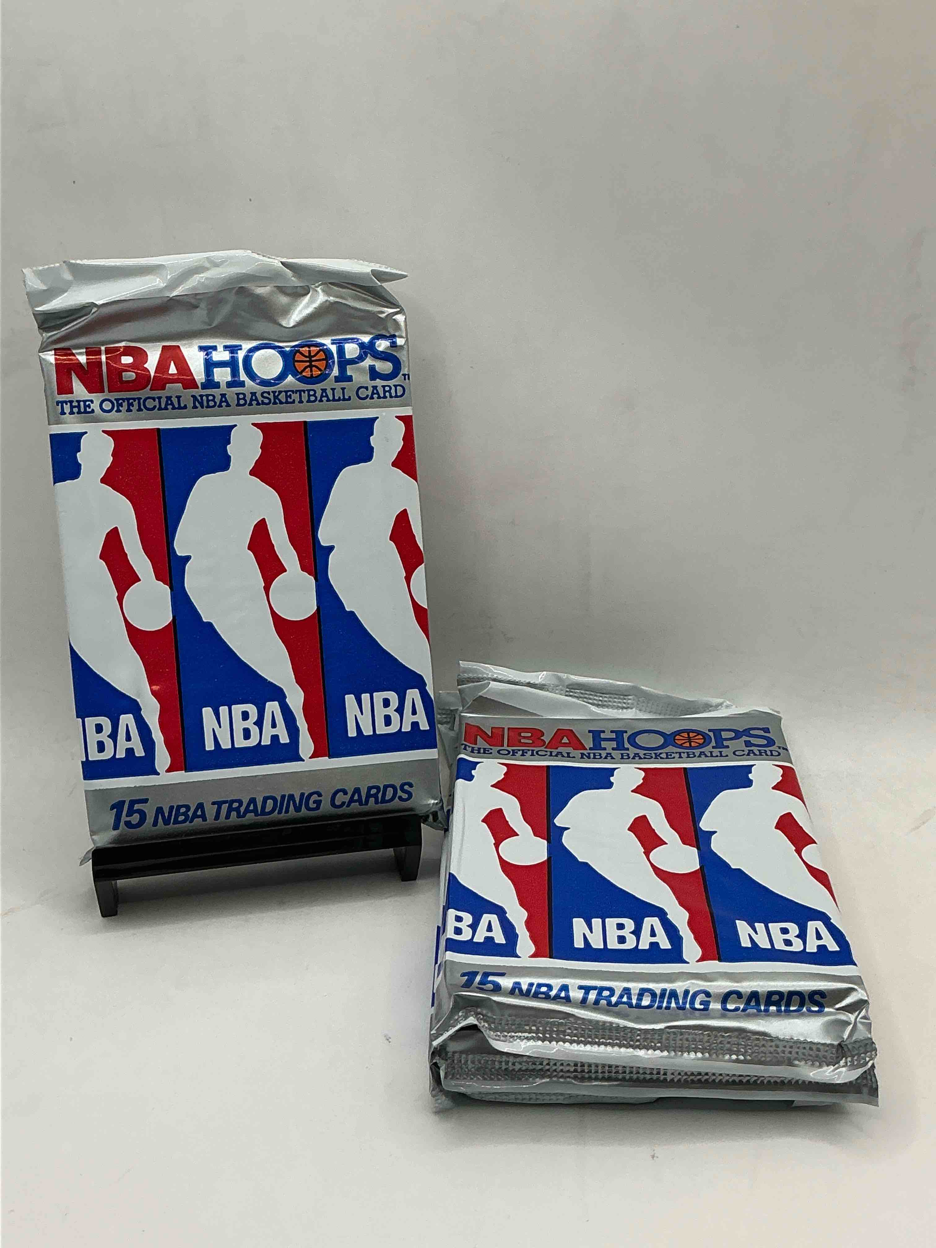 michael jordan!? 1990/91 nba hoops unopened sealed trading collectible sports card pack, direct from original sealed retail case! search for early michael jordan #65 (psa 10 value $550), jordan all star card, & too many other nice cards to list!