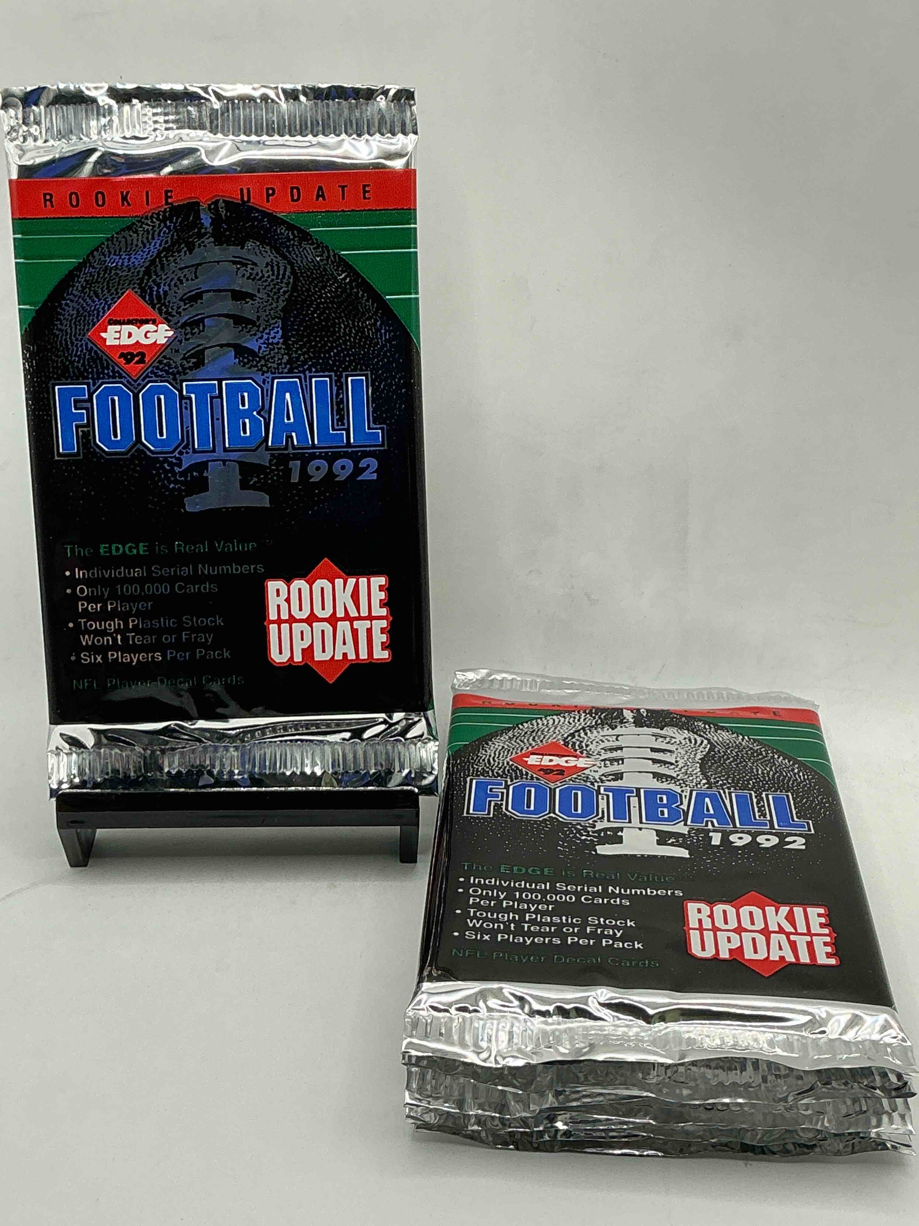 ronnie lott autos!? 1992 collector’s edge! rookie update edition! football insanity! look for elway, montana, rice & more!