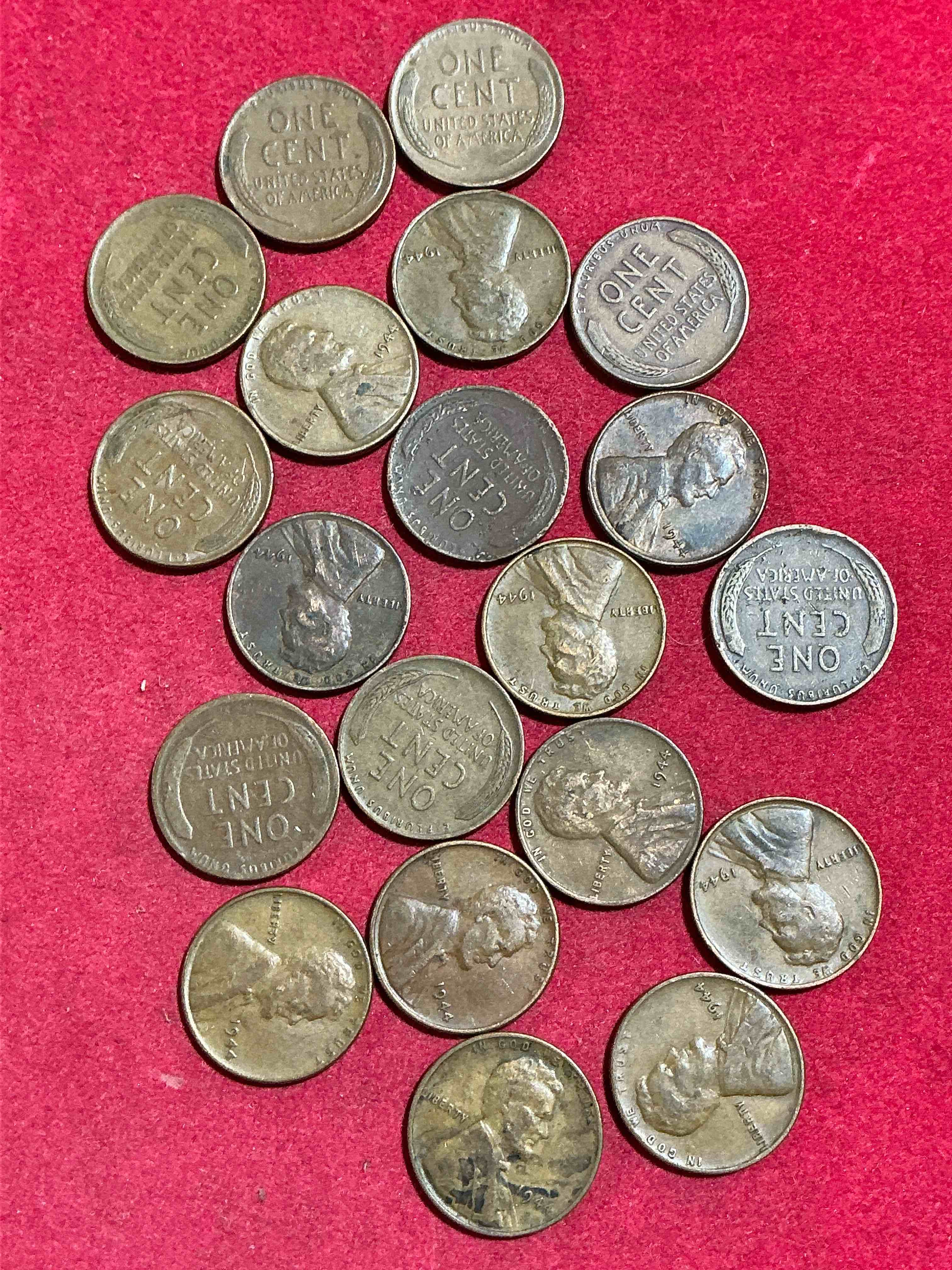 Condition photo showing Good Condition for 1944 calling world war 2 buffs! 1944 d-day era wheat pennies! d-day was june 6th, 1944 & was one of the most significant battles of wwii! own pieces of this era with these genuine 1944 wheat pennies in nice condition!