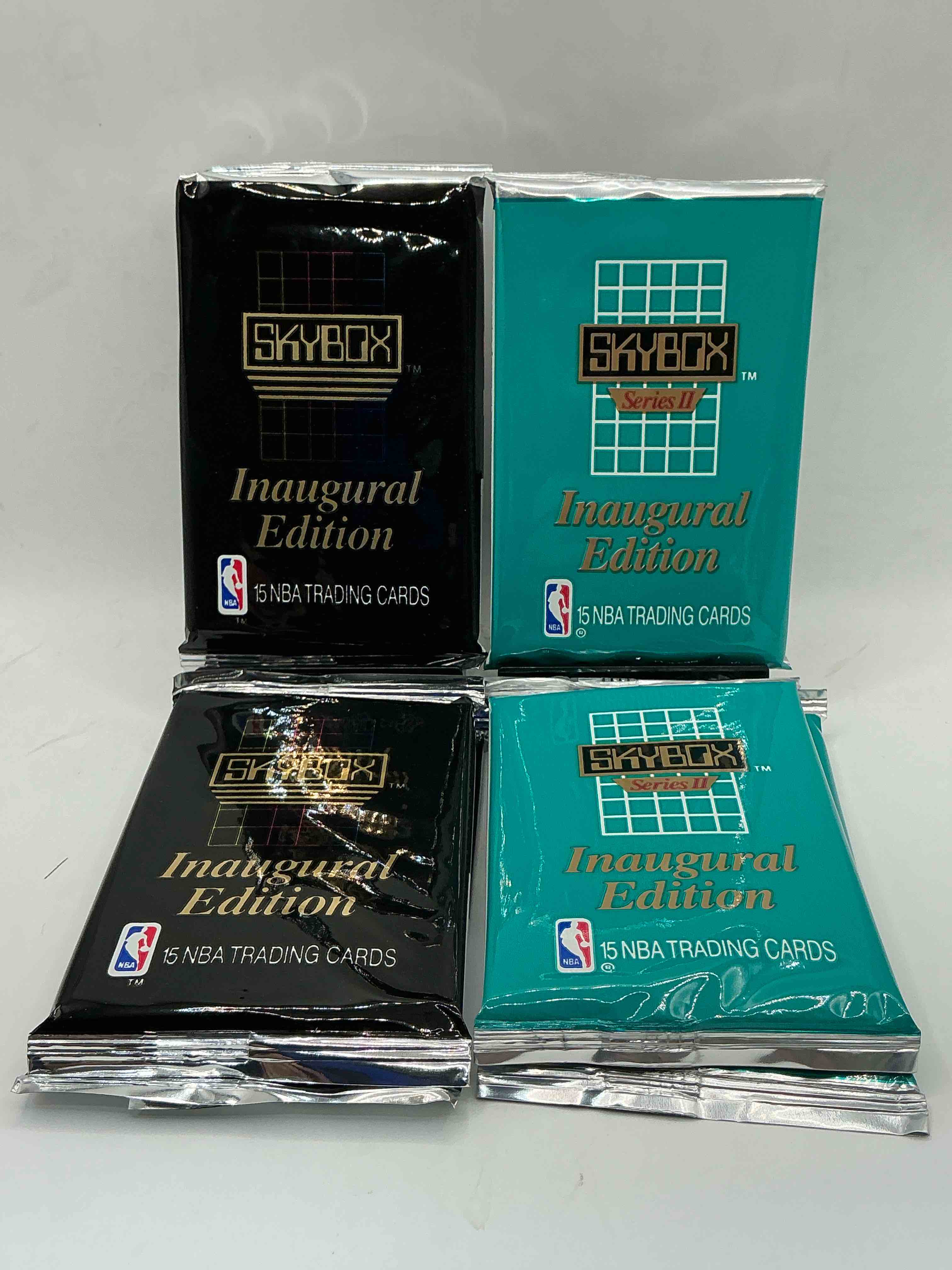 michael jordan, magic johnson & more! search for so many nba legends & stars! 1990-91 skybox unopened packs, series i & ii! direct from original box! these packs are sought after for their eye-catching teal look & awesome cards! search for valuable michael jordan, larry bird & magic johnson cards! along with other stars!