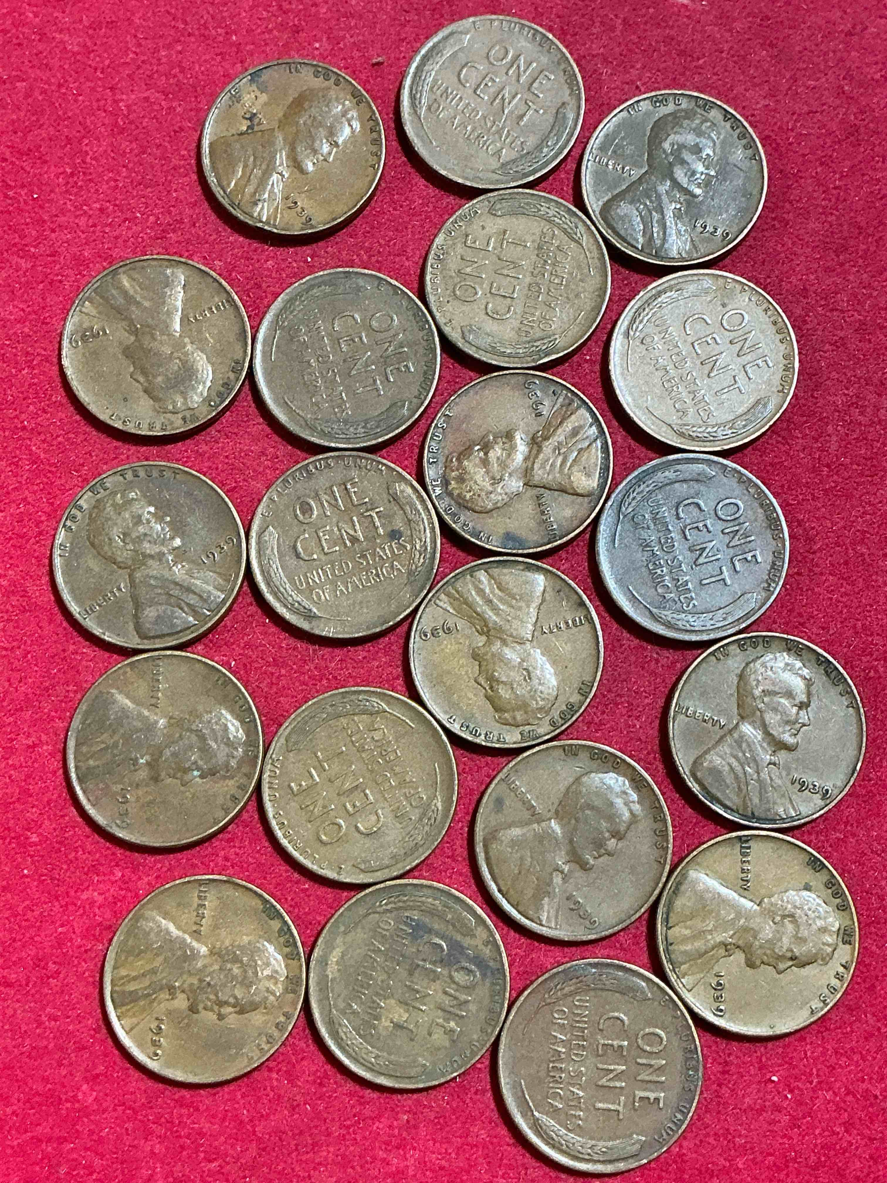 rare 1939 wheat pennies! world war 2 buffs take notice! wwii started in 1939 when hitler invaded poland. up for auction are rare 1939 san francisco wheat pennies, in great condition!