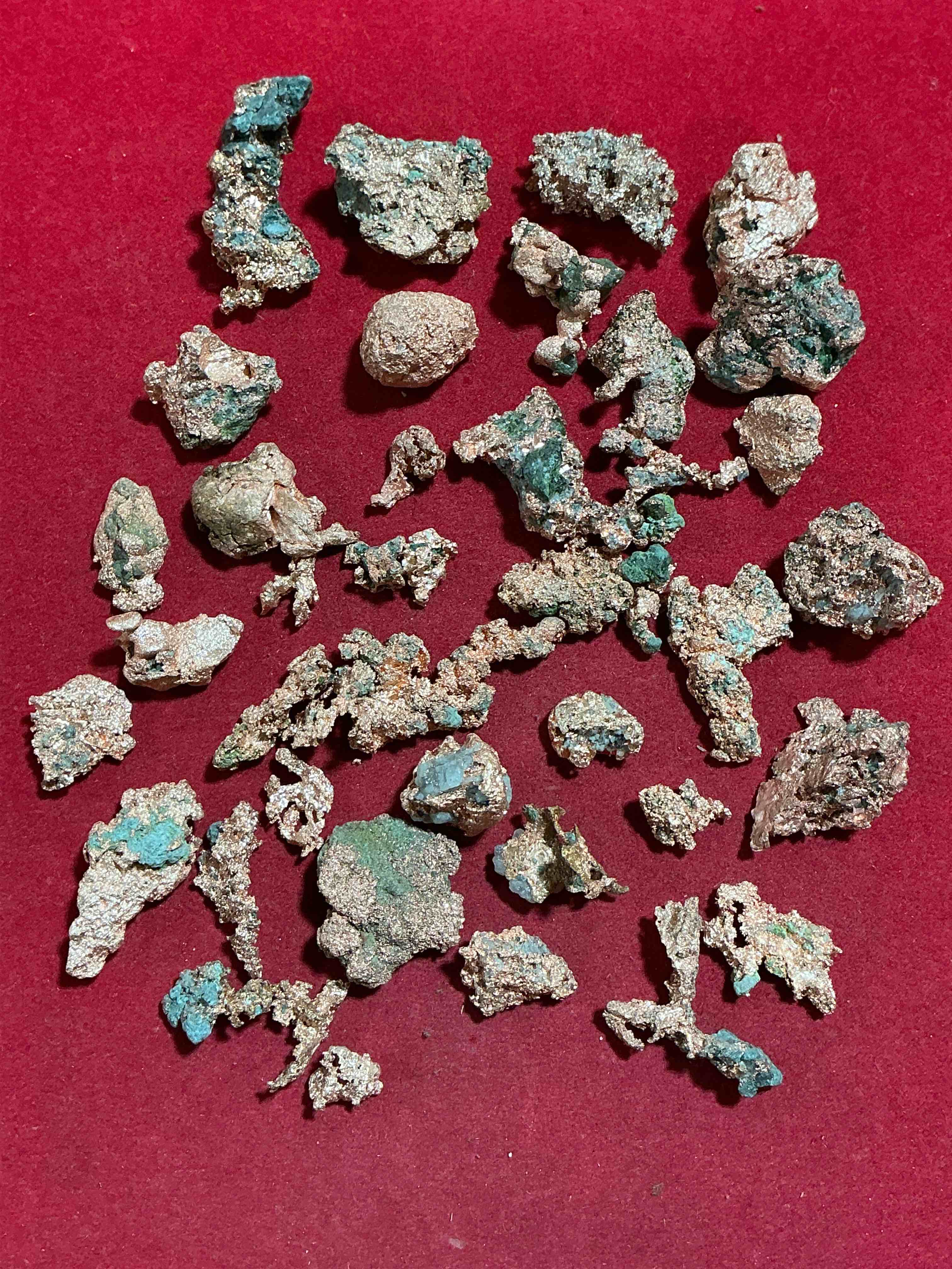 Condition photo showing Good Condition for copper wow!  large native michigan raw copper nuggets, straight from michigan copper mine!  rare in unrefined form, each one unique!  almost impossible to find!  total weight of nuggets approx 1/2 pound!