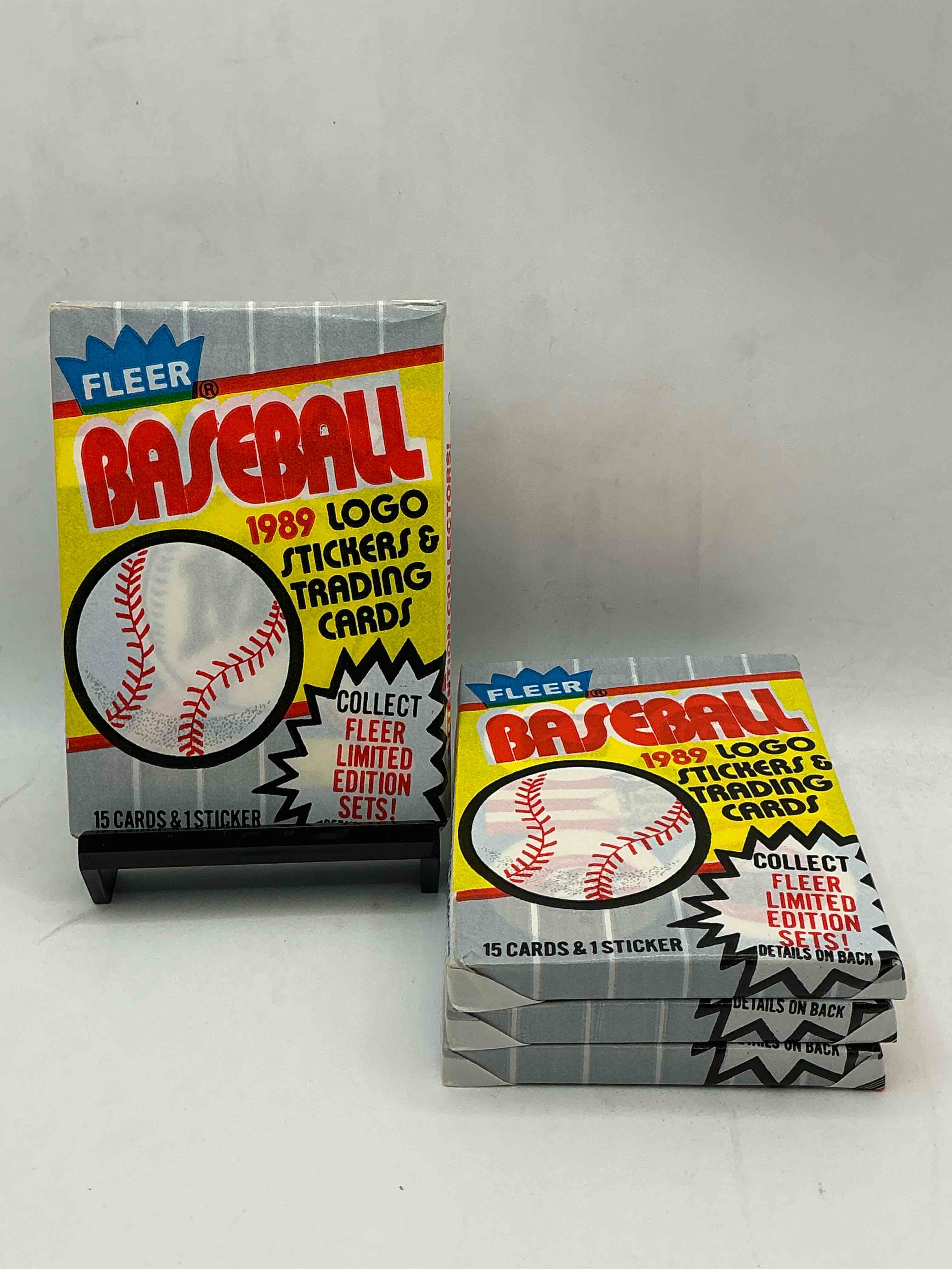 loaded! 1989 fleer baseball sports card wax pack, direct from original retail case! this is the place to search for ken griffey jr's true fleer rookie card #548 (psa 10 value $175+) & billy ripken & randy johnson rookie error cards worth thousands! getting harder & harder to find!