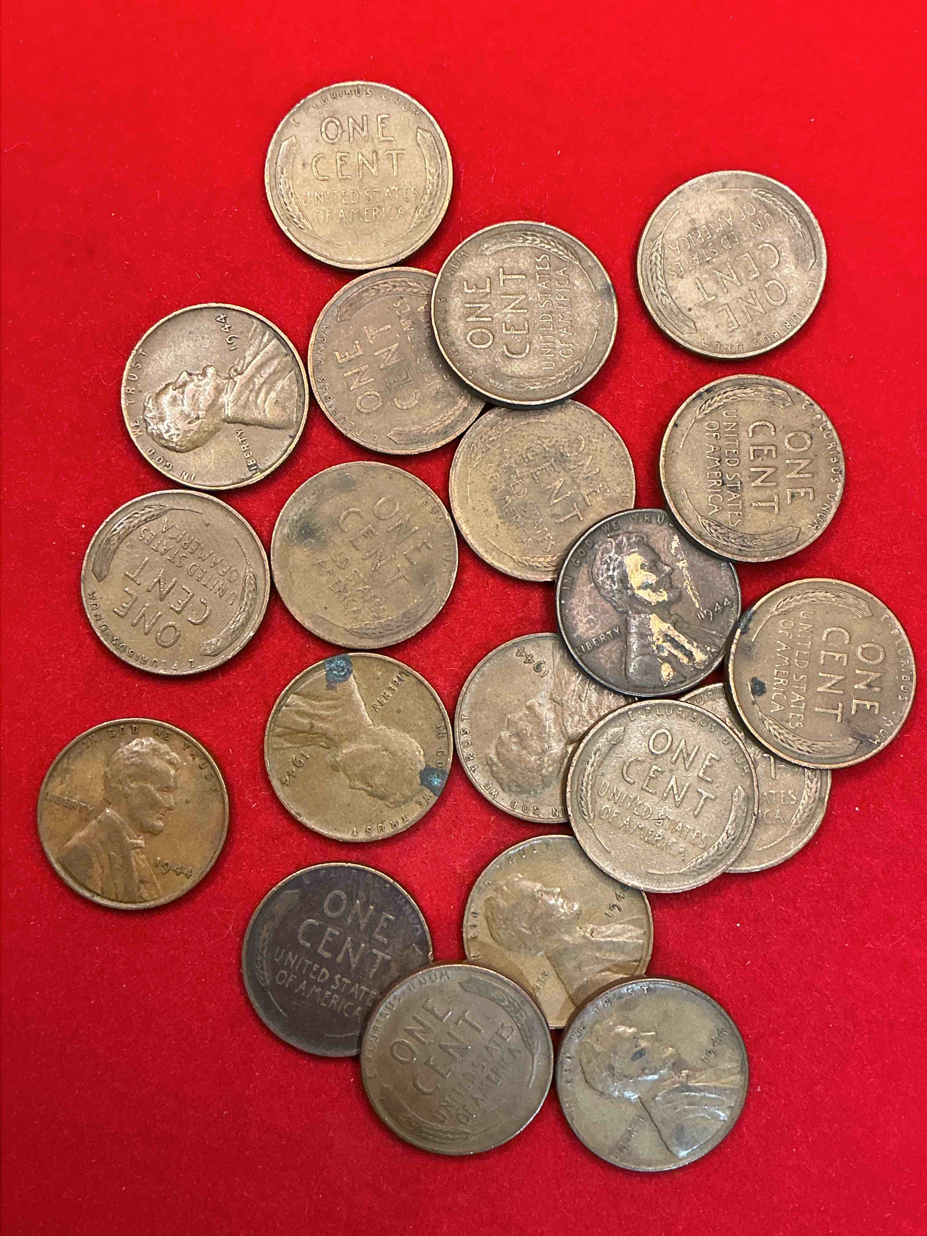Condition photo showing Good Condition for 1944 calling world war 2 buffs! 1944 d-day era wheat pennies! d-day was june 6th, 1944 & was one of the most significant battles of wwii! own pieces of this era with these genuine 1944 wheat pennies in nice condition!