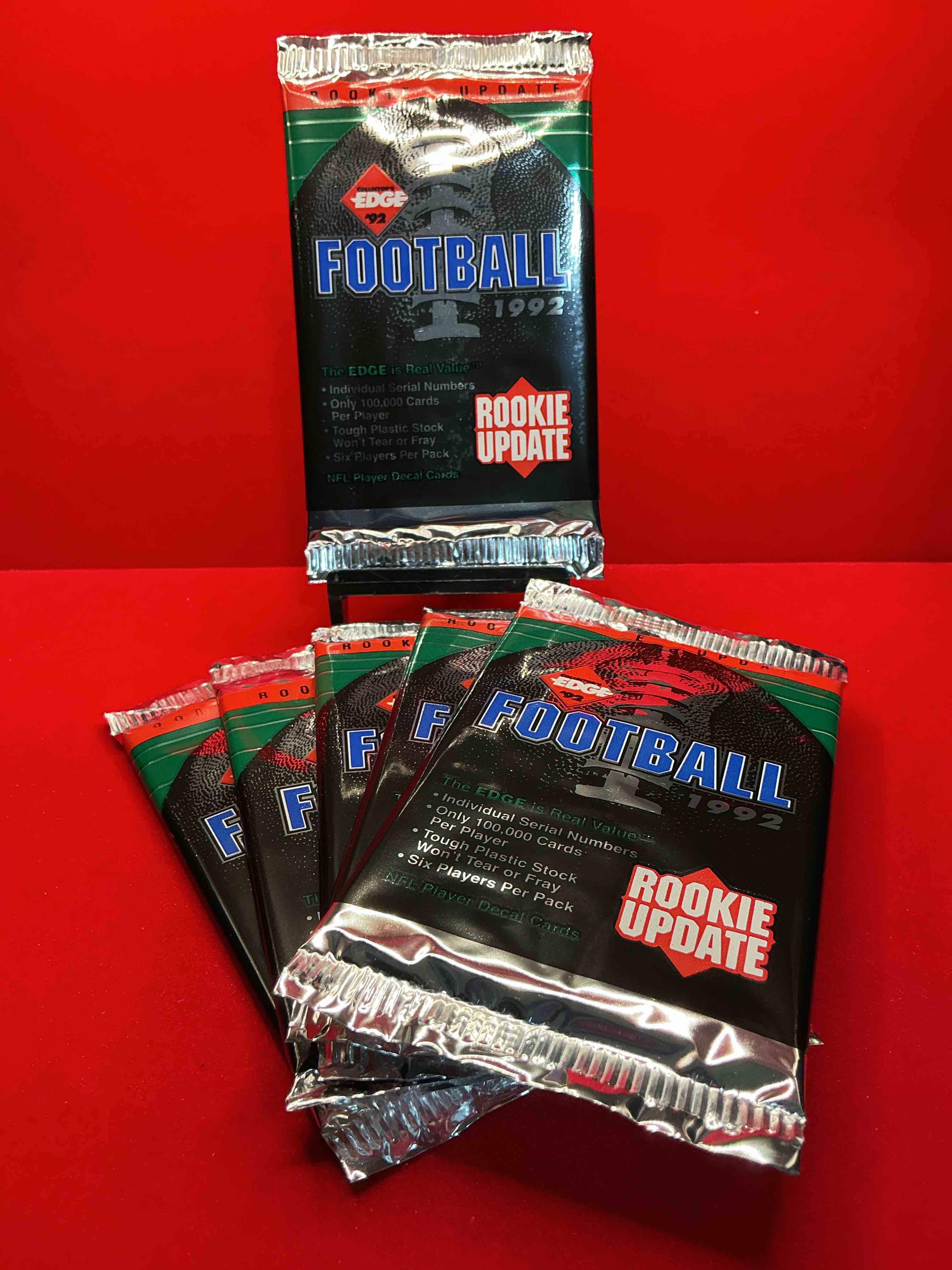 ronnie lott autos!? 1992 collector’s edge! rookie update edition! football insanity! look for elway, montana, rice & more!