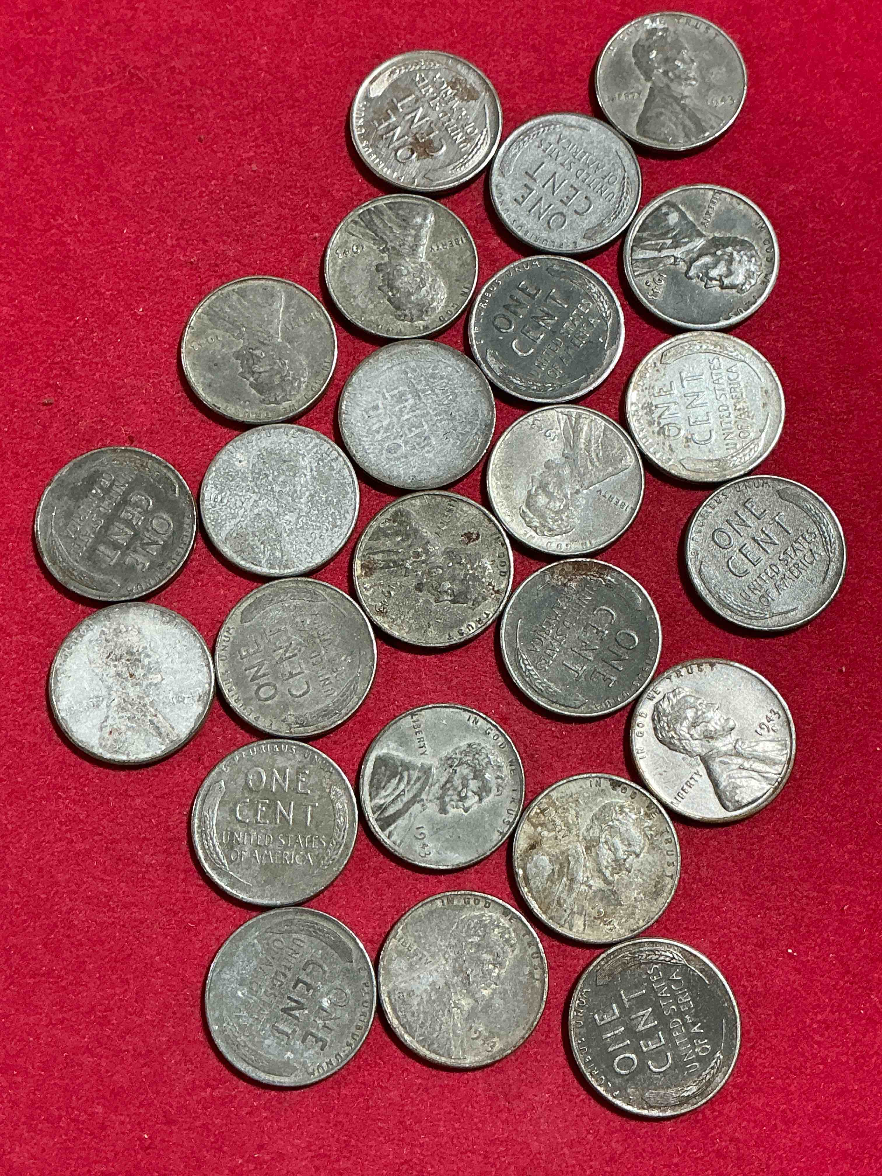 Condition photo showing Good Condition for 1943 world war il history! did you know that in 1943 copper was so valuable for making ammunition that the u.s. treasury made pennies out of steel?! 1943 steel pennies have become valuable, rare collector items! up for auction are rare wwii steel pennies appearing circulated. own pieces of world war ii history that are an awesome investment!