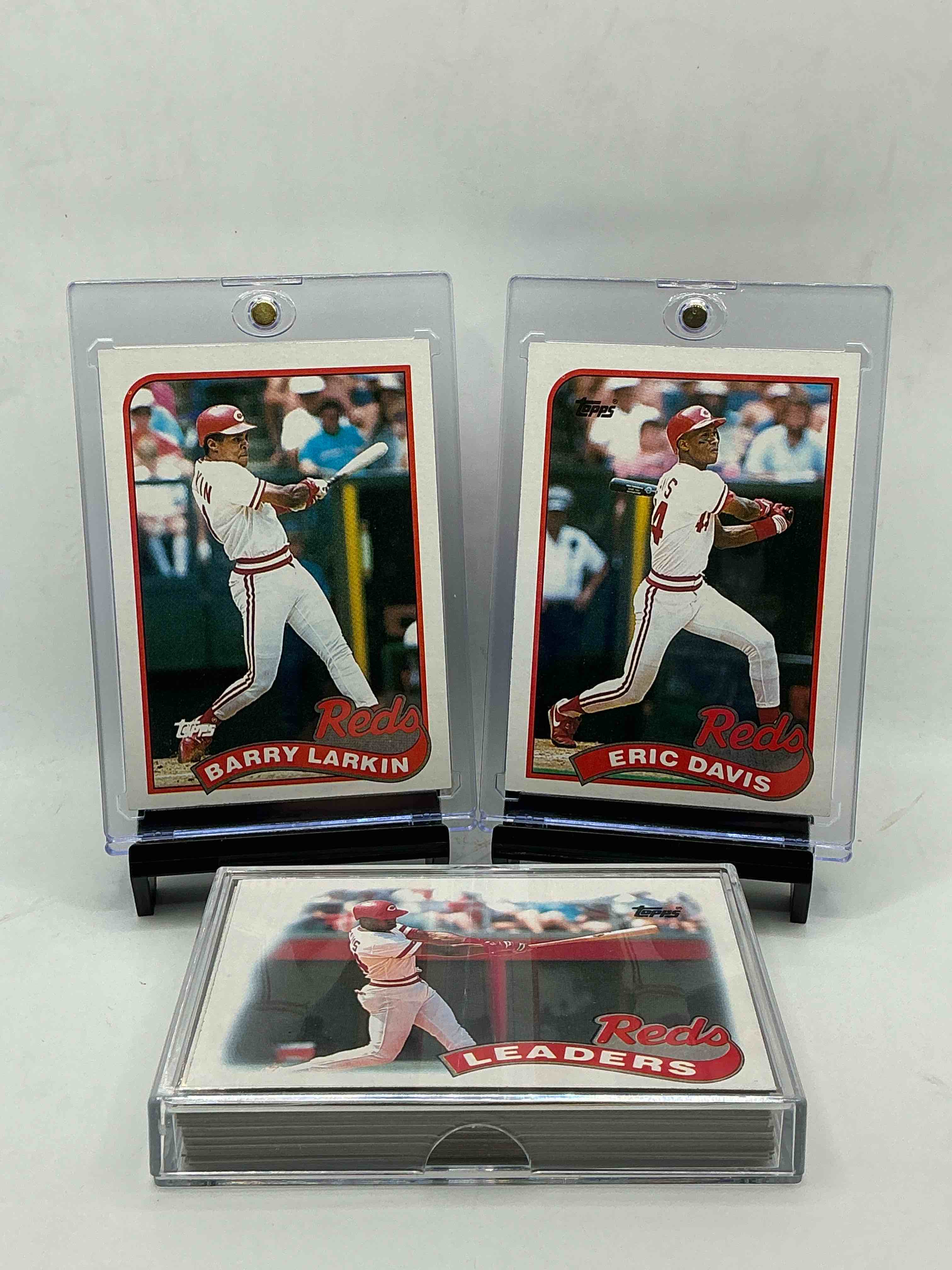 1989 reds topps baseball team set! vintage reds lot! barry larkin, pete rose manager card, dave concepcion & more! 80’s baseball history… cincinnati reds!