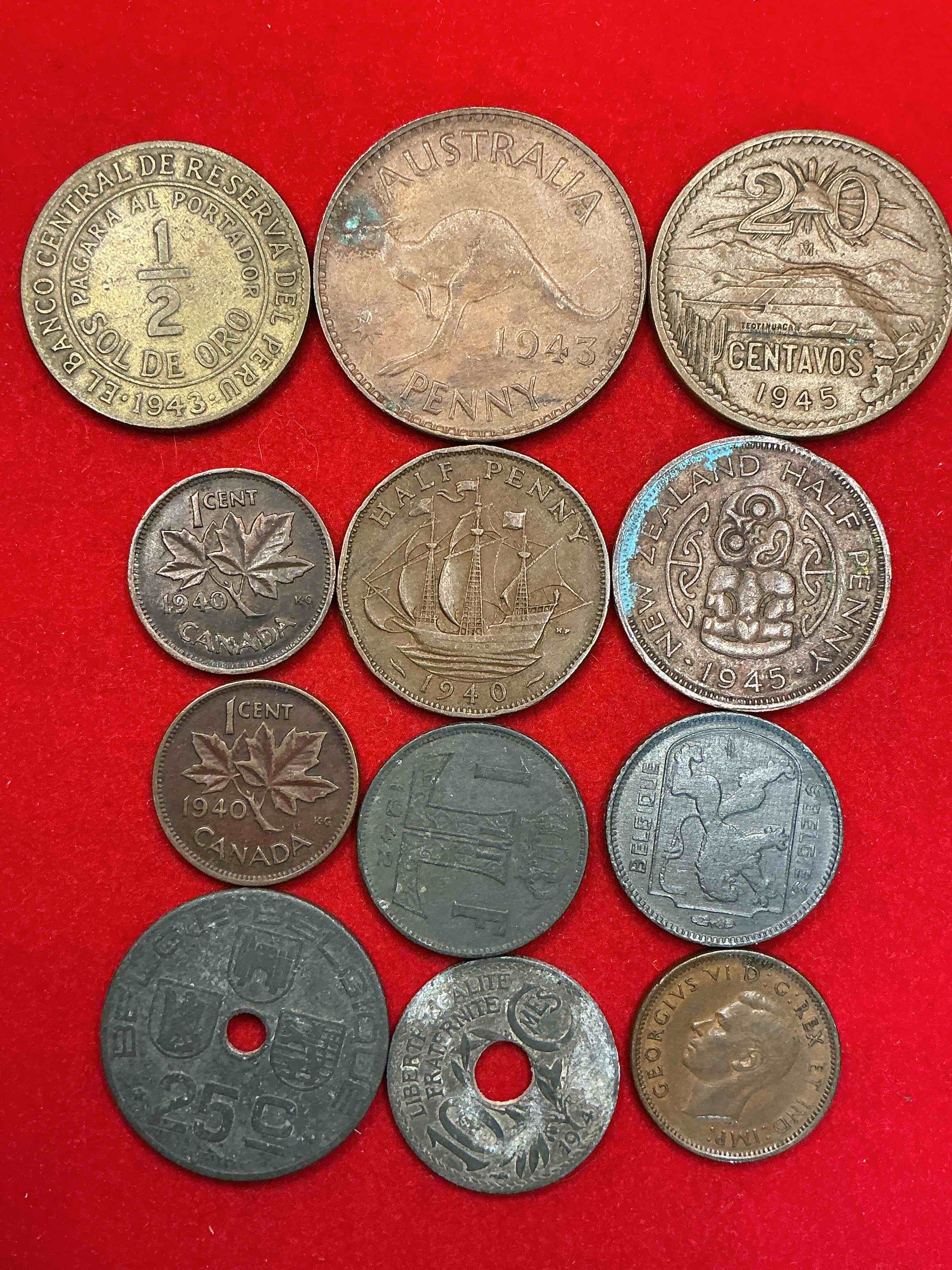 Condition photo showing Good Condition for world war two era buffs rejoice! check out this collection of ww2 era (1939-1945) coins! super hard to collect & find in one place! great conversation pieces & incredible pieces of history!