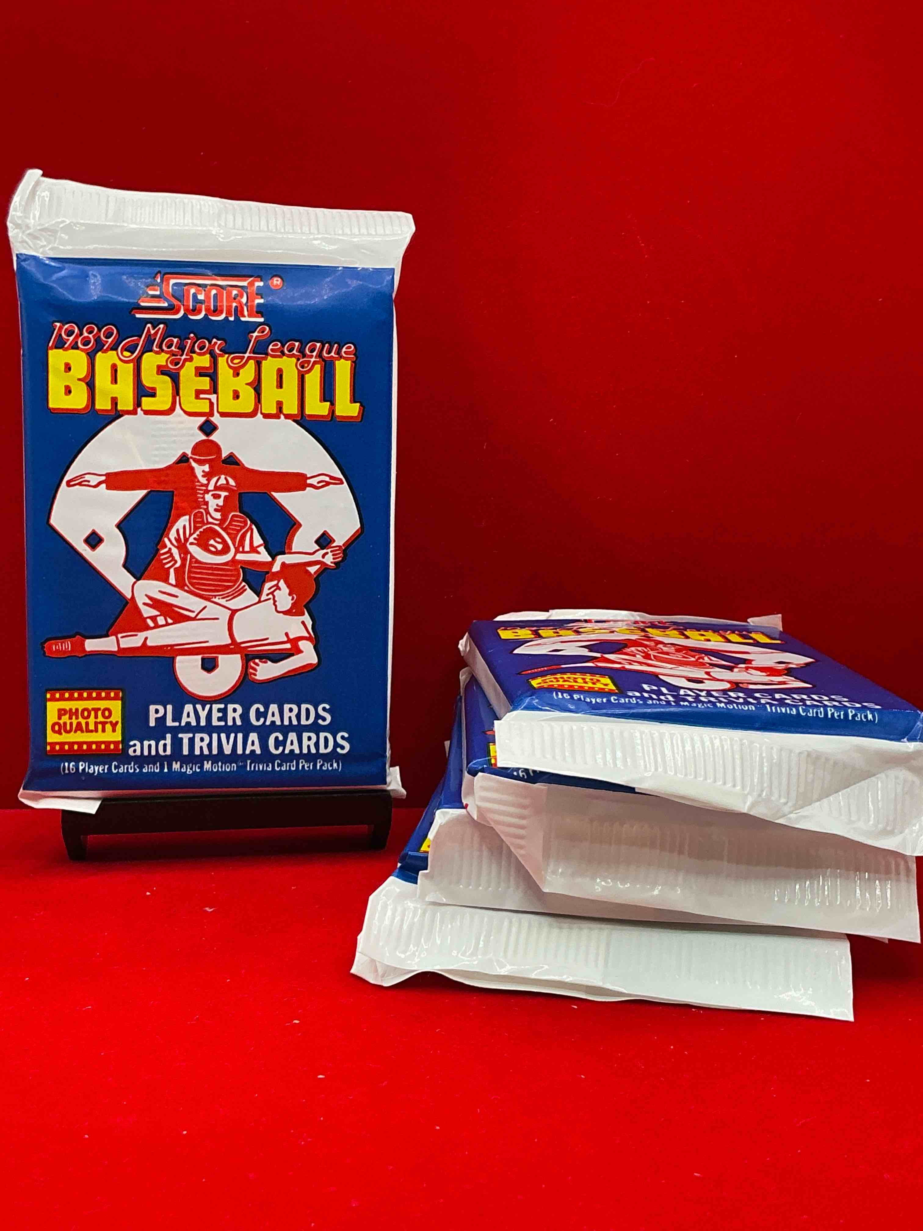 1989 score baseball sealed sports collectible card pack, direct from original retail case! search for valuable don mattingly #1 & so many cool nostalgic 80's players!