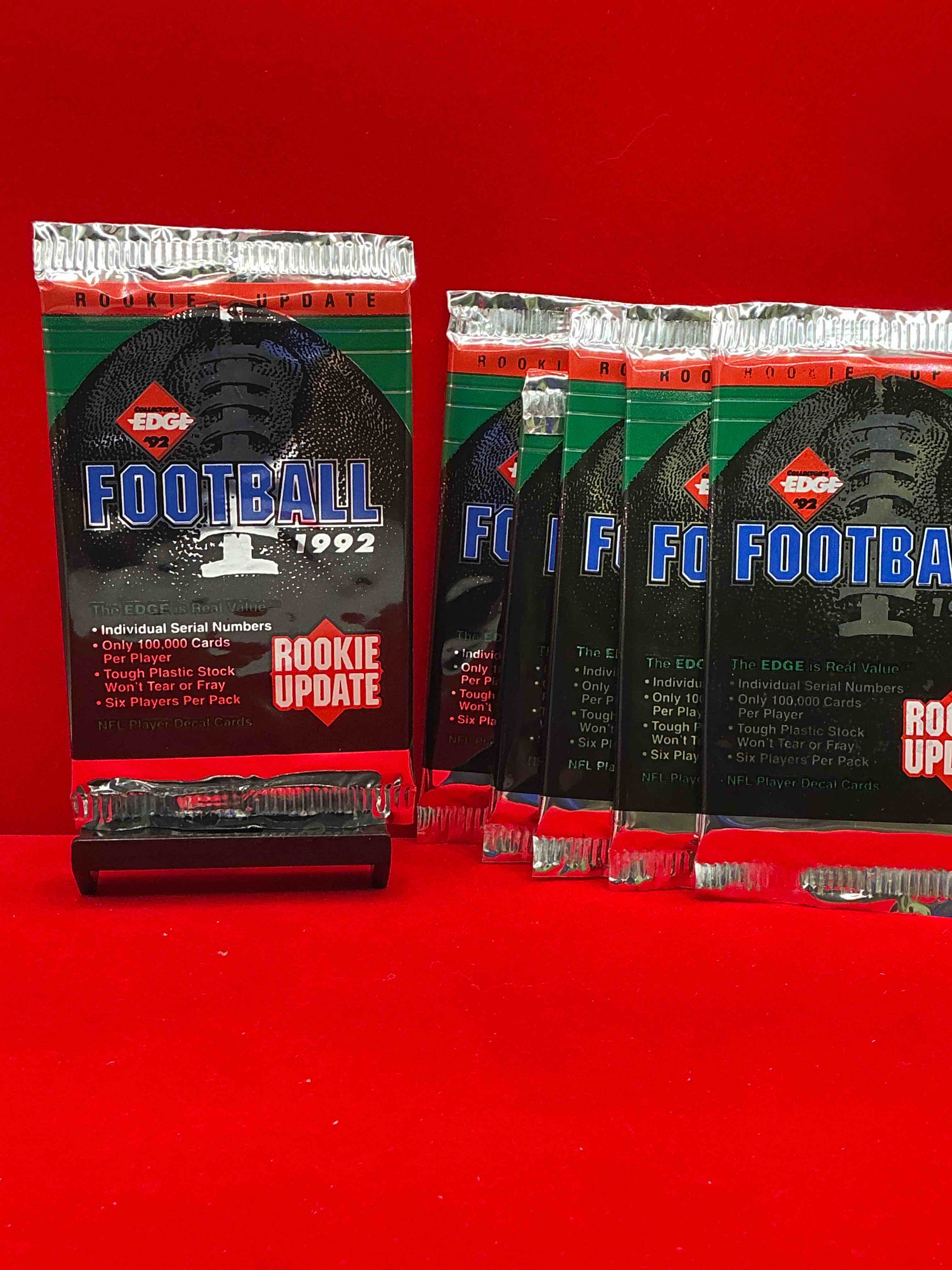 ronnie lott autos!? 1992 collector’s edge! rookie update edition! football insanity! look for elway, montana, rice & more!