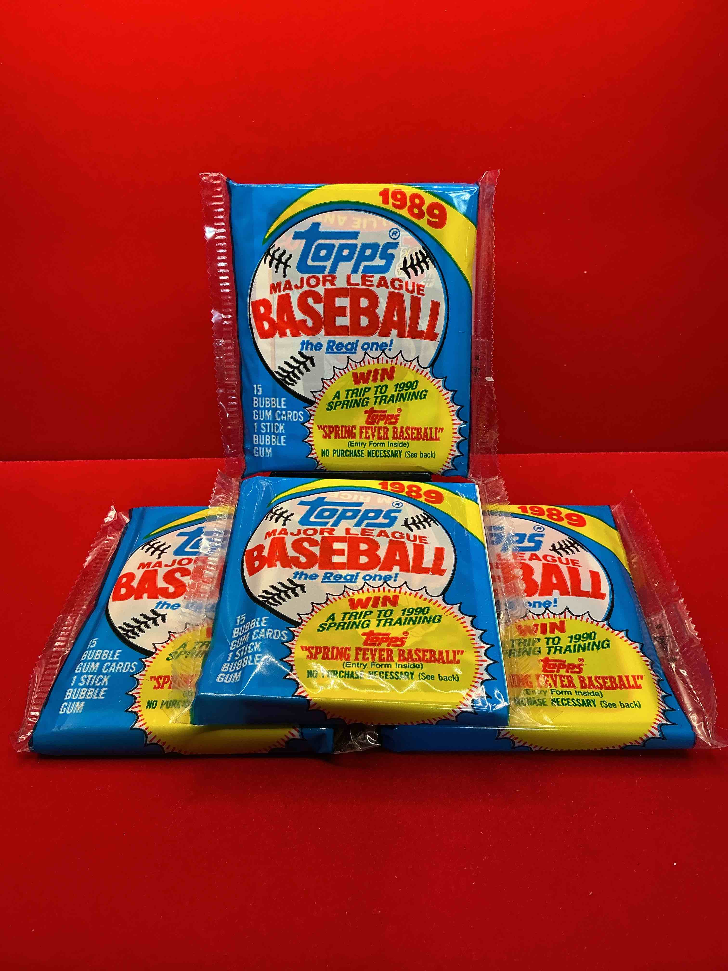 john smoltz & randy johnson rookies!? 1989 topps baseball unopened sports card cello packs! direct from original retail case! search for valuable ken griffey jr. & randy johnson rookie cards as well as valuable bo jackson