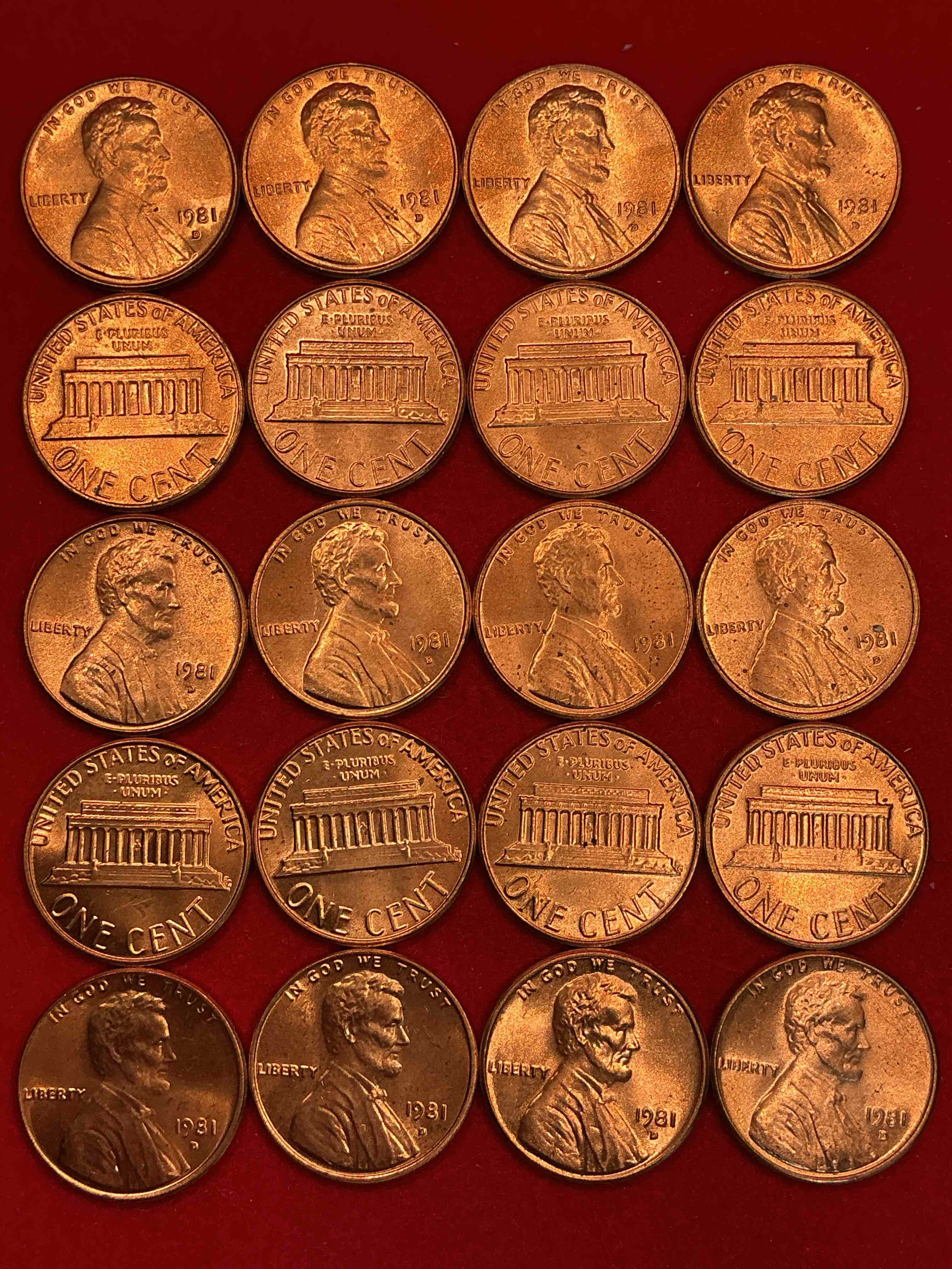 1981 uncirculated pennies! a historical year in american history, dawn of the space shuttle! ronald regan inaugurated, launch of mtv! these pennies are a great way to grab a piece of american history!