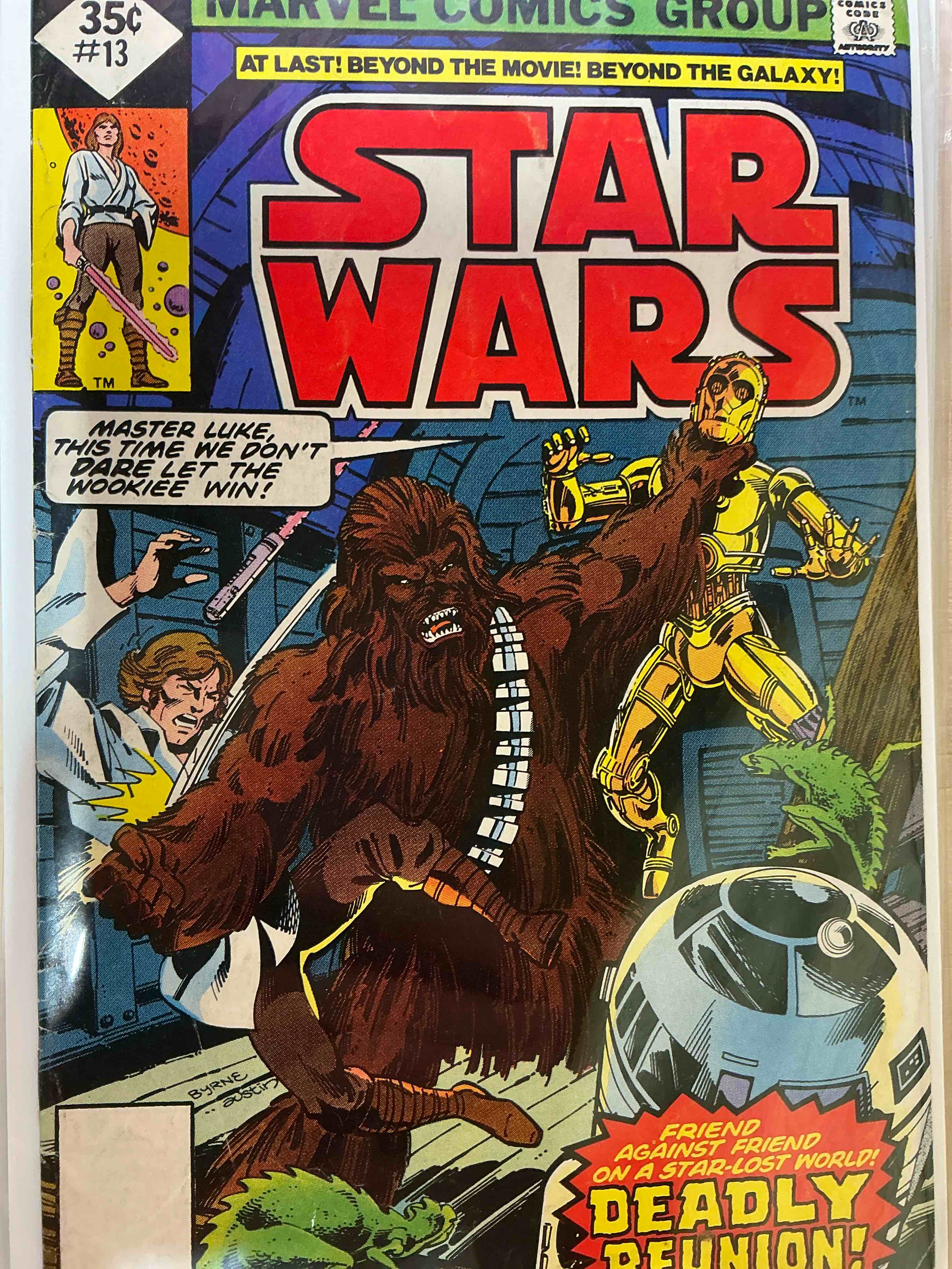 comic book craziness! includes early star wars from the late 70’s ! great collection of comic books spanning many decades, all encased with protective sleeves & backing. generally in good / fine condition for age. a great way to get an eclectic comic collection spanning generations!