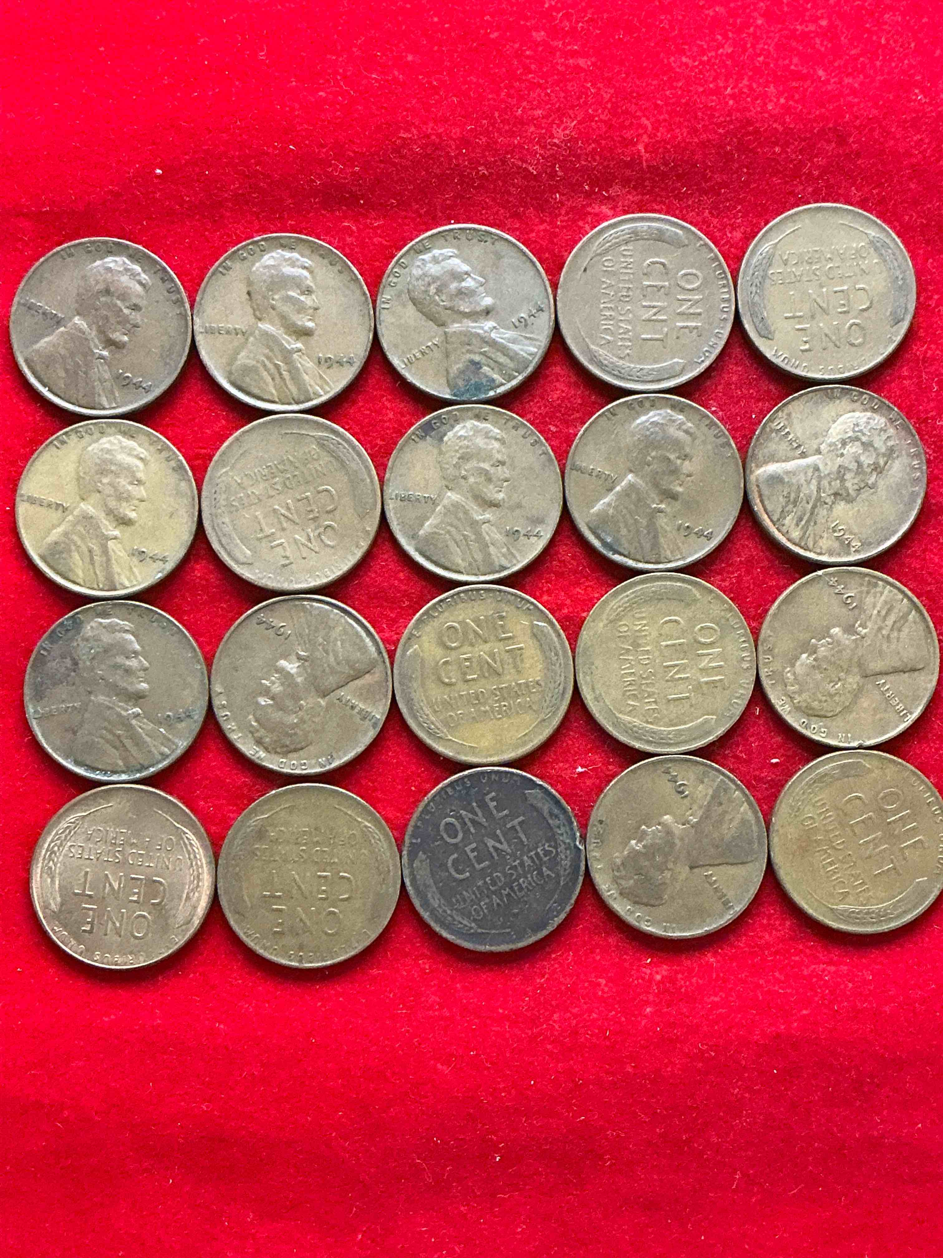 (set of 20) 1944 calling world war 2 buffs! 1944 d-day era wheat pennies! d-day was june 6th, 1944 & was one of the most significant battles of wwii! own pieces of this era with these genuine 1944 wheat pennies in nice condition!