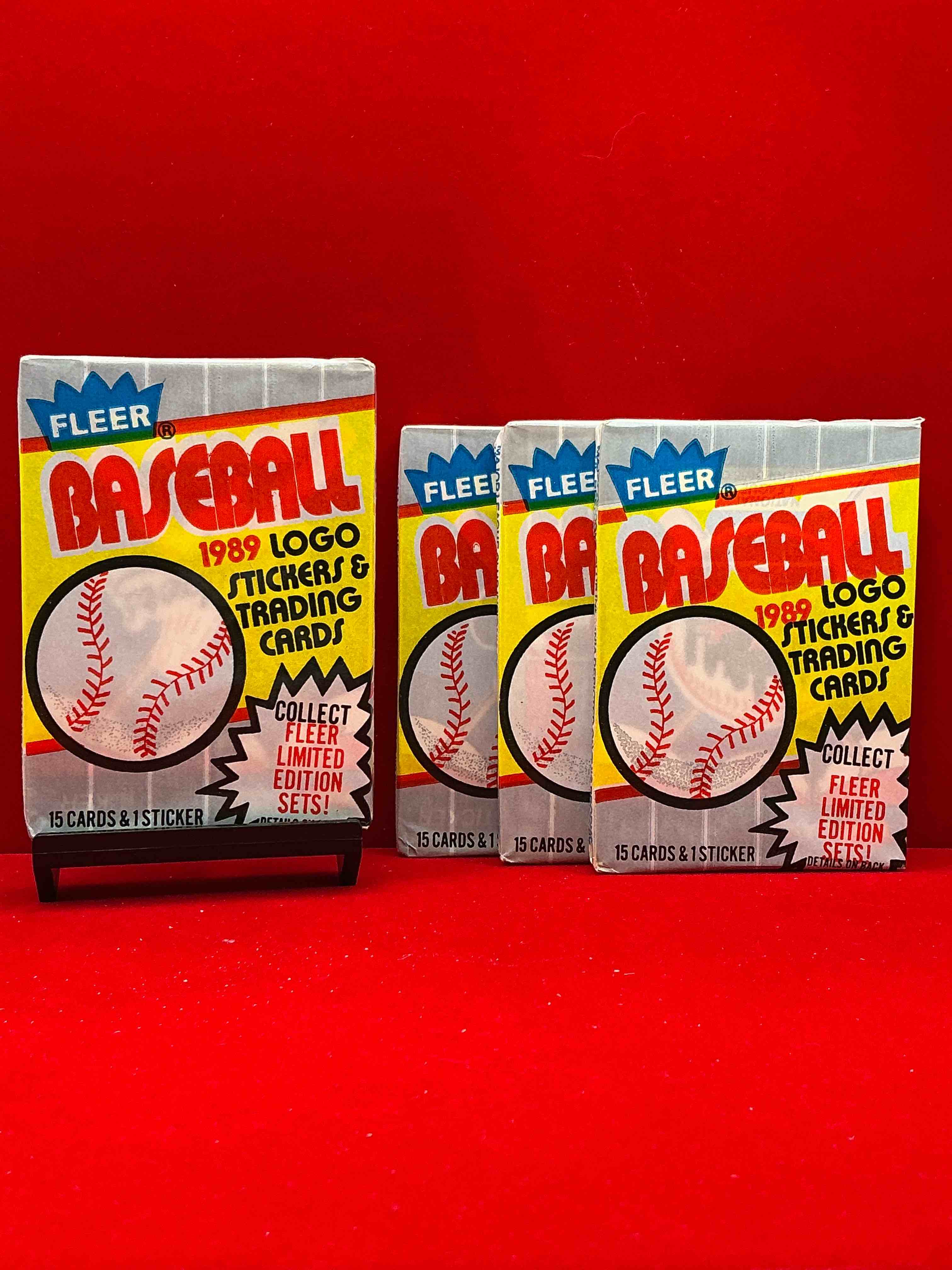 loaded! 1989 fleer baseball sports card wax pack, direct from original retail case! this is the place to search for ken griffey jr's true fleer rookie card #548 (psa 10 value $175+) & billy ripken & randy johnson rookie error cards worth thousands! getting harder & harder to find!