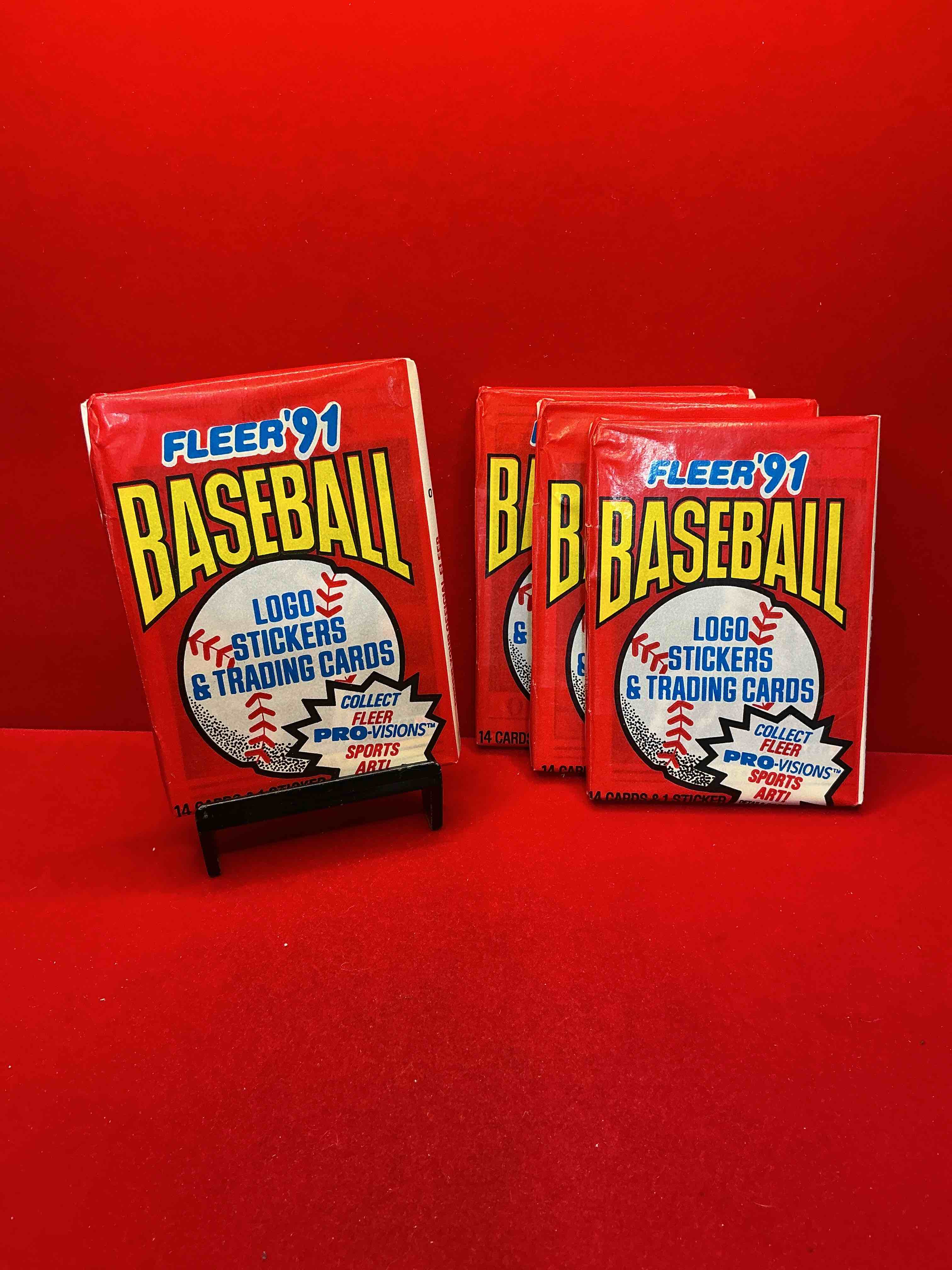 1991 fleer baseball unopened wax pack, direct from original sealed retail case search for griffey jr. & barry bonds "generation stars" combo card #710 (psa 10 value $200), nolan ryan, don mattingly & so much more!