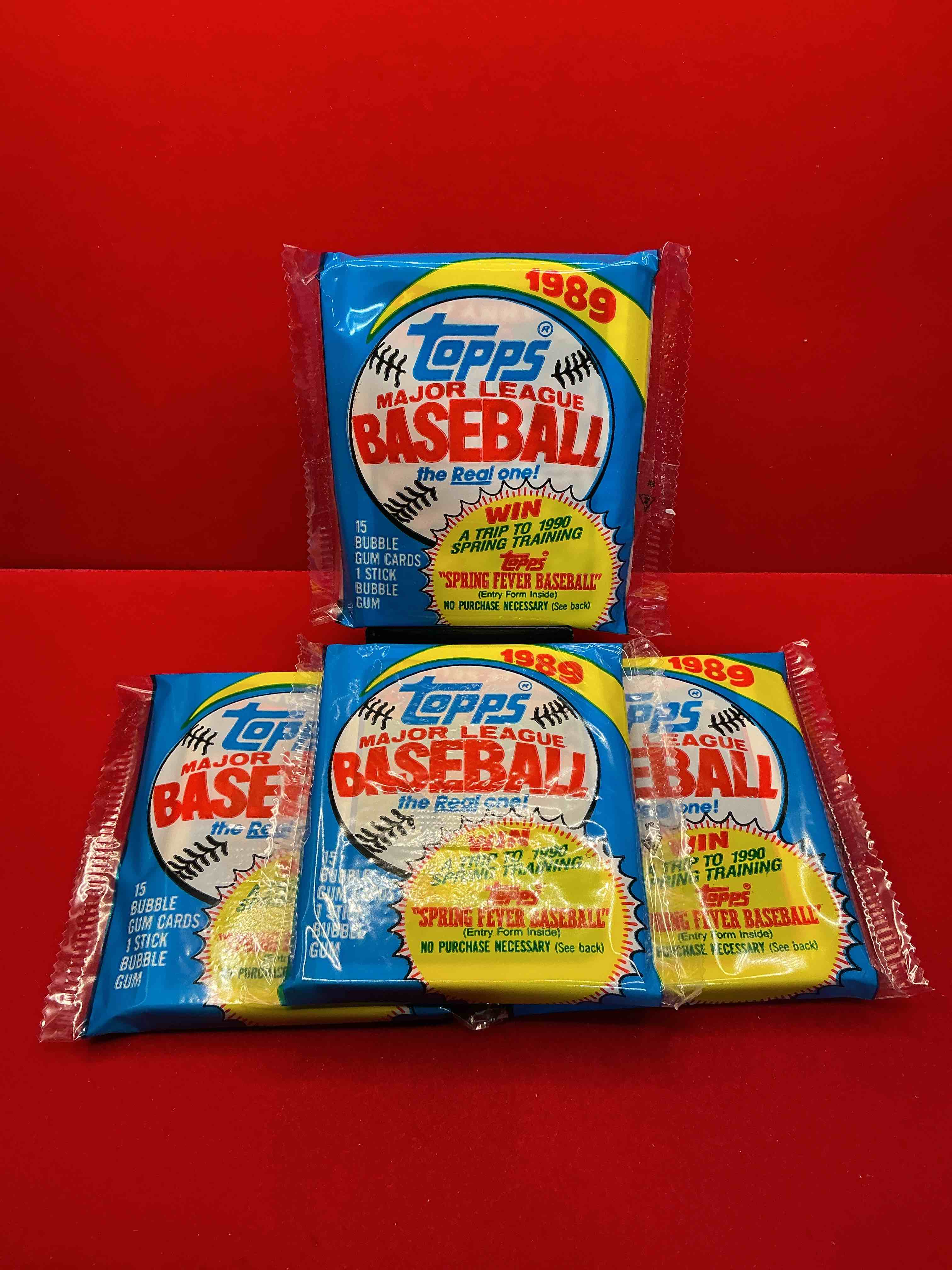 john smoltz & randy johnson rookies!? 1989 topps baseball unopened sports card cello packs! direct from original retail case! search for valuable ken griffey jr. & randy johnson rookie cards as well as valuable bo jackson