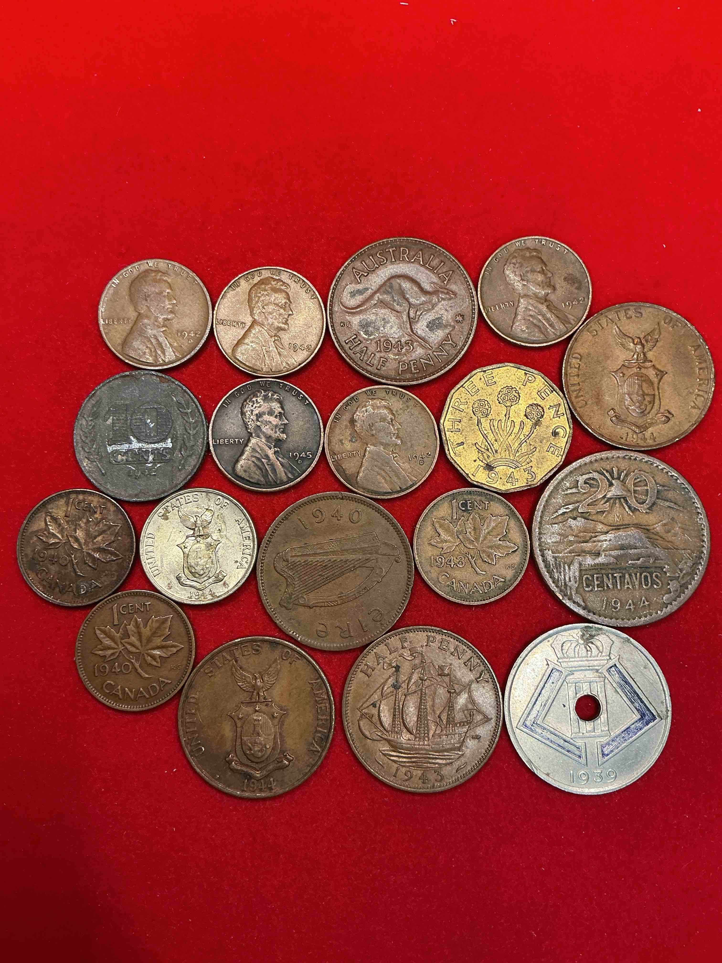 world war two era buffs rejoice! check out this collection of ww2 era (1939-1945) coins! super hard to collect & find in one place! great conversation pieces & incredible pieces of history!