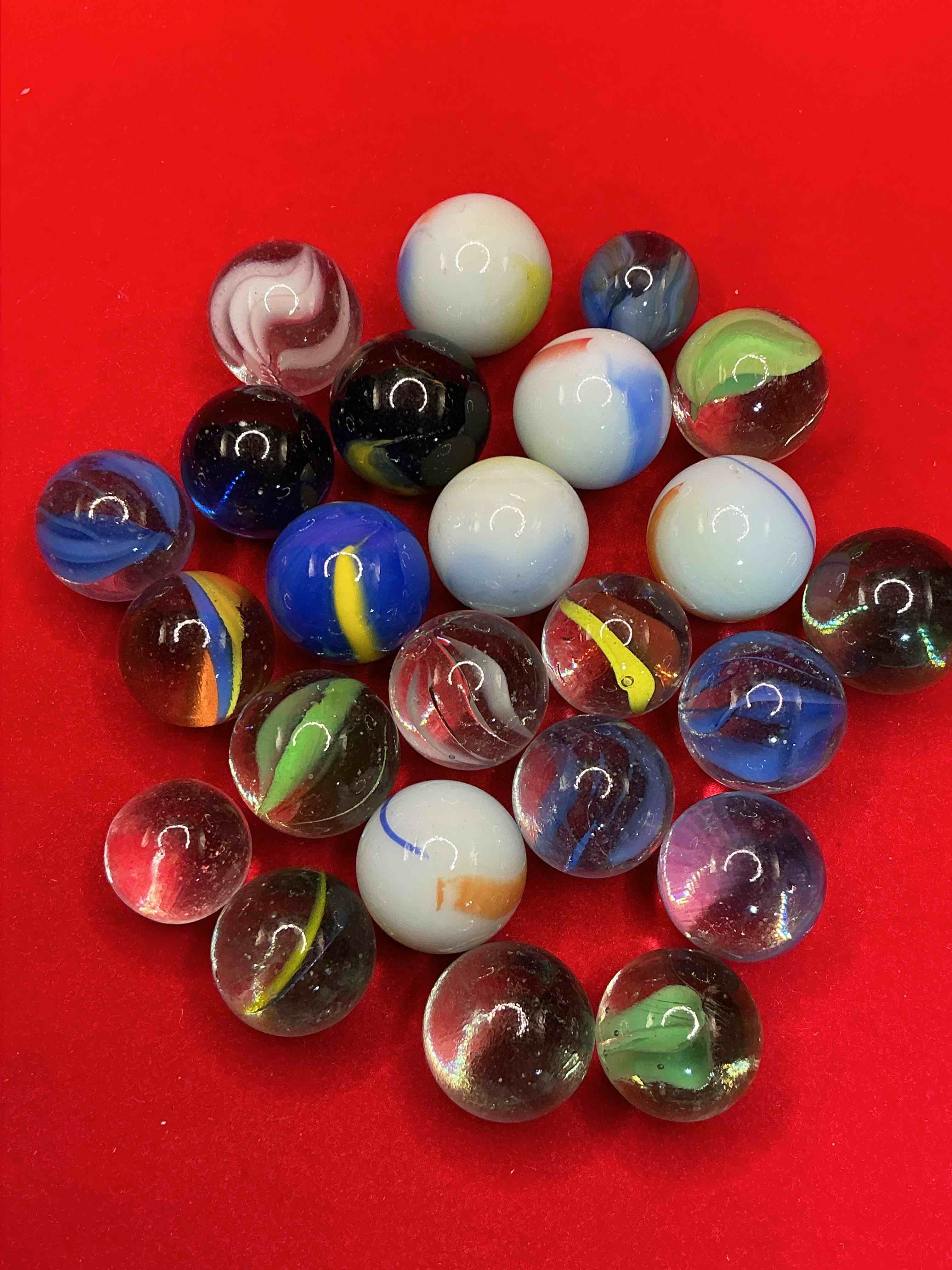 antique glass marbles! genuine stunning marbles lot, some marbles made between the years 1925-1965 & some may be made with uranium! some may are great depression era & even earlier! gorgeous, authentic pieces of history!  